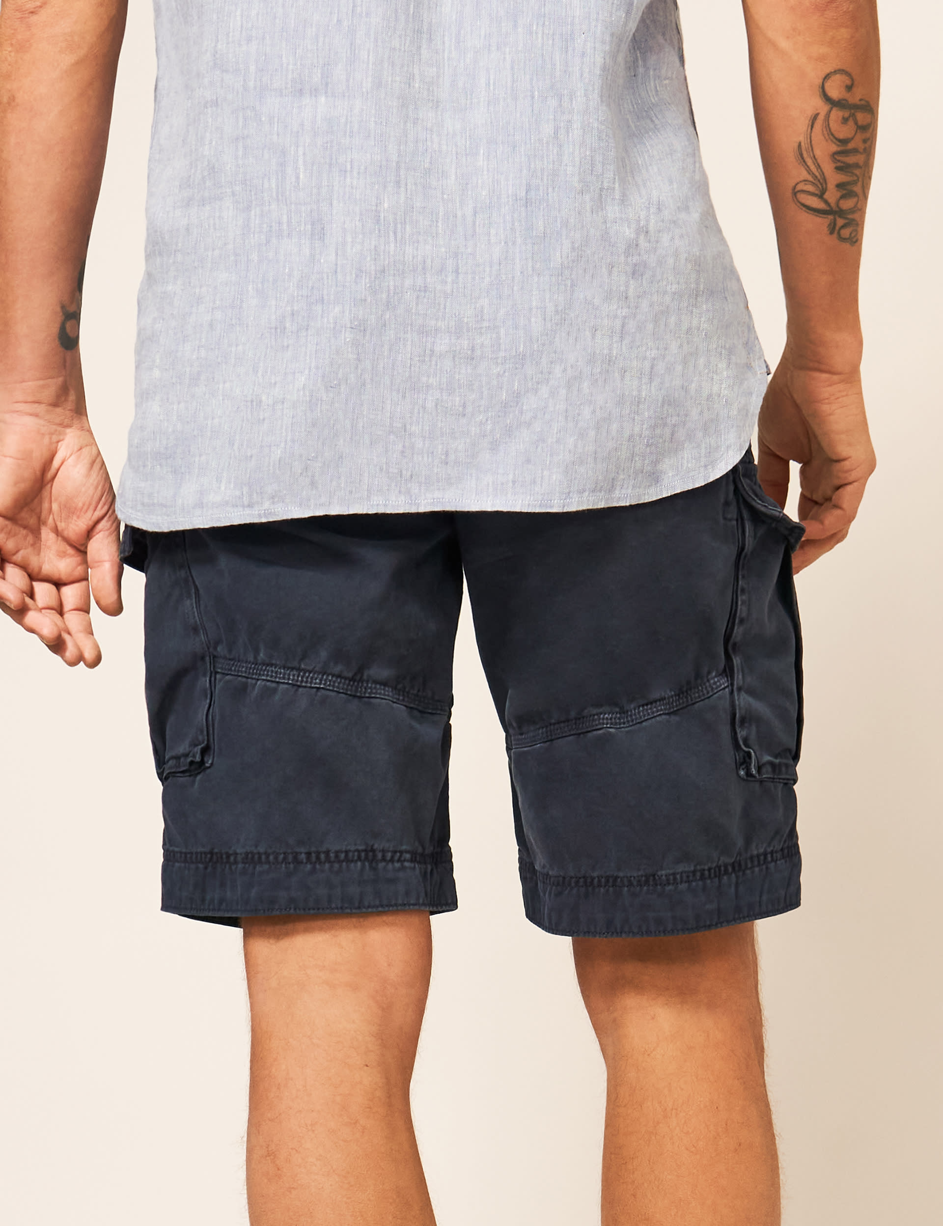 White Stuff Men's Pure Cotton Cargo Shorts - 30REG - Navy, Navy