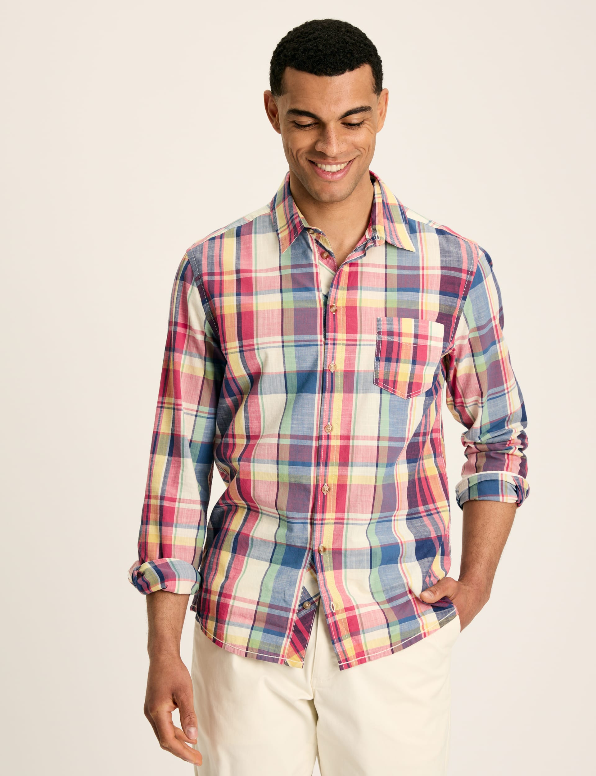 Joules Men's Pure Cotton Check Oxford Shirt - XXL - Multi, Multi