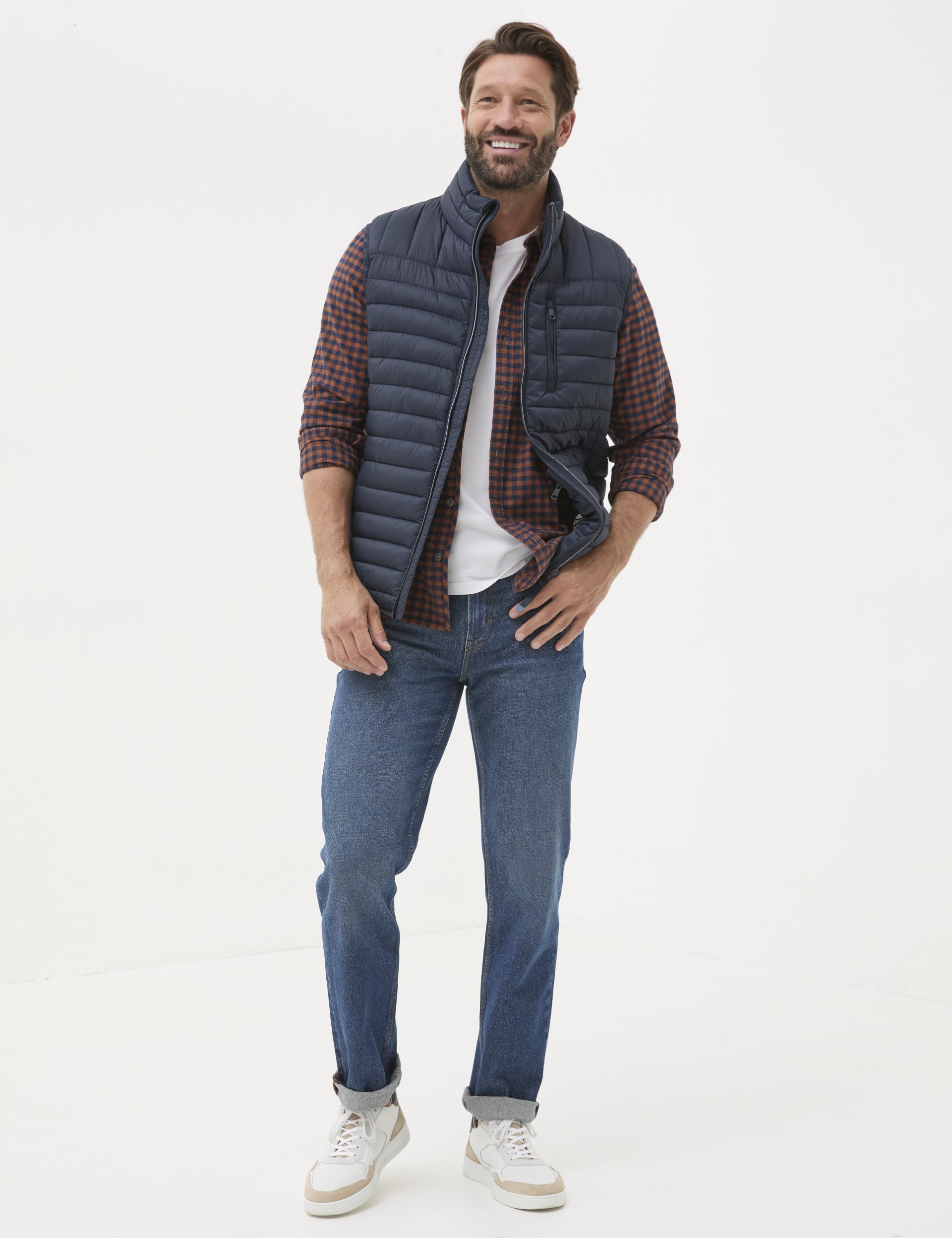 Fatface Men's Padded Quilted Gilet - XSREG - Navy, Navy