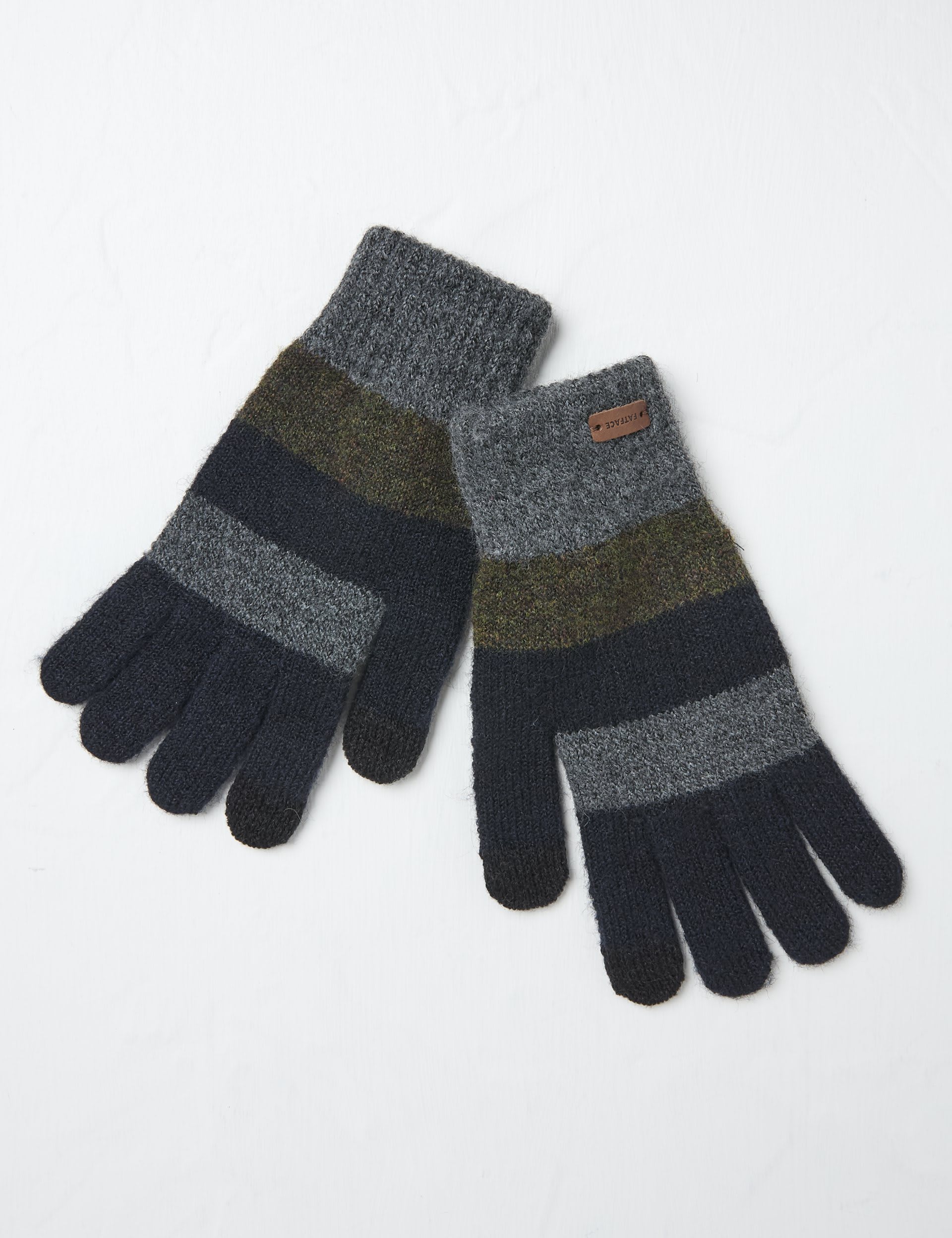 Fatface Men's Colour Block Gloves - one size - Navy Mix, Navy Mix