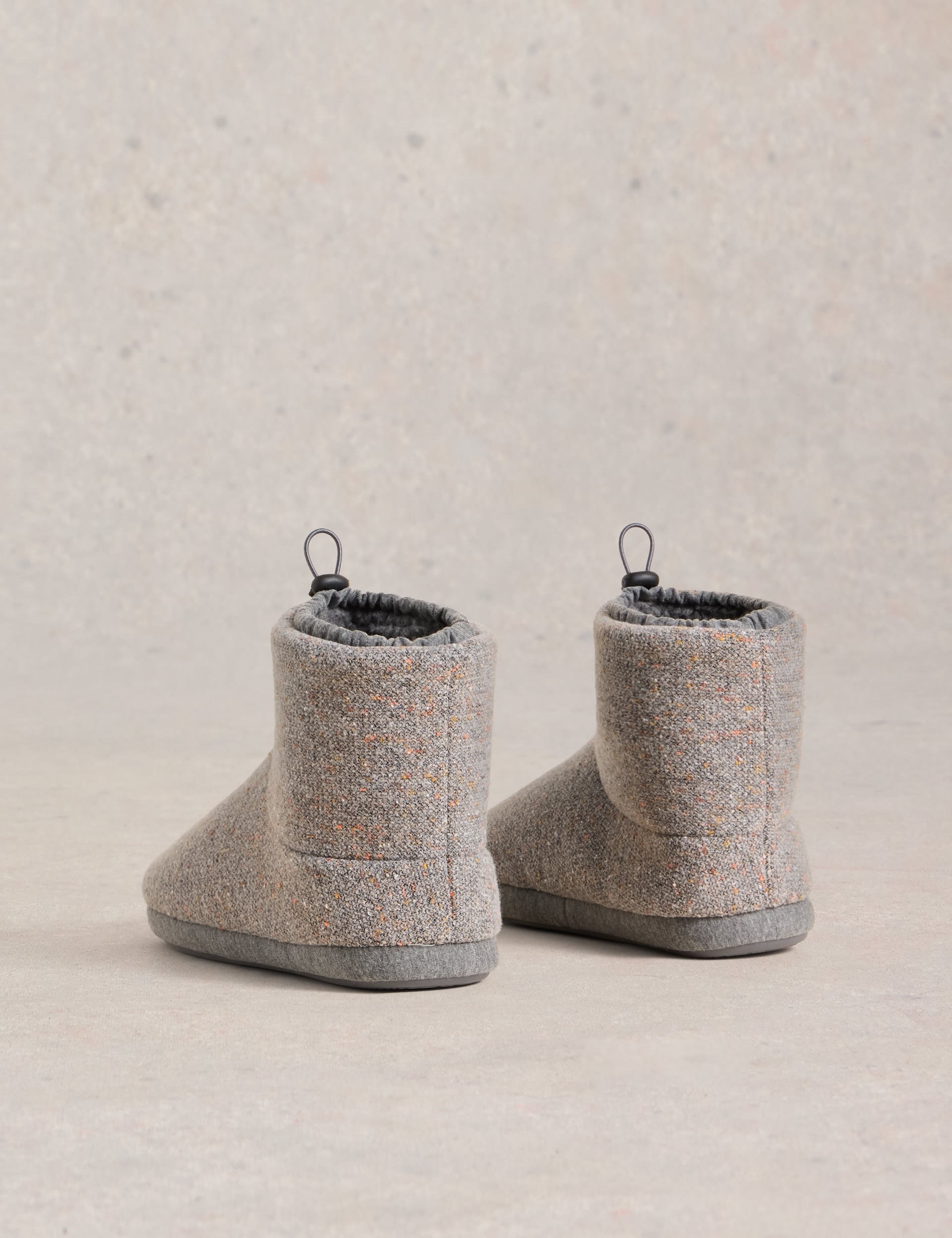 White Stuff Men's Textured Slipper Boots - Grey Mix, Grey Mix