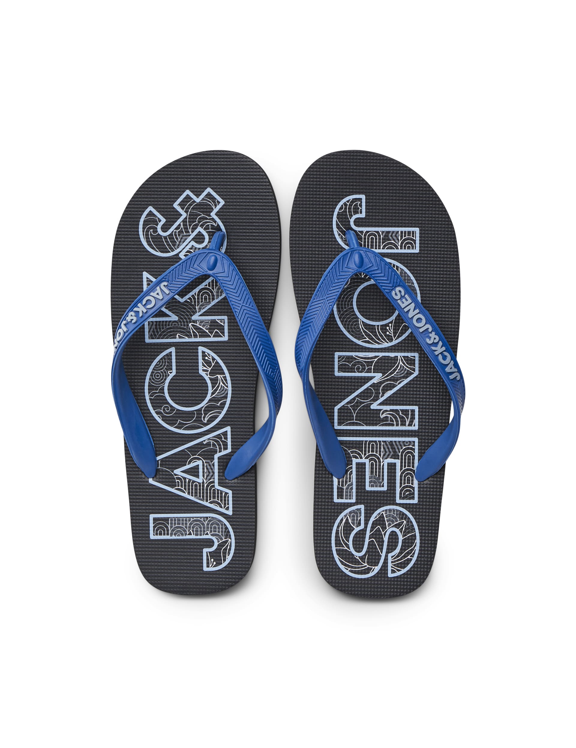 Jack & Jones Junior Boys Logo Flip Flops - 5-6 - Blue Mix, Blue Mix