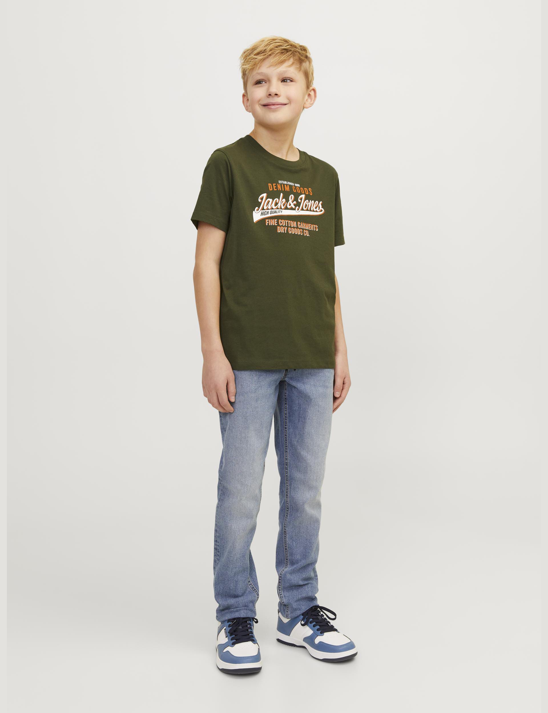 Jack & Jones Junior Boys Cotton Rich Denim Jeans (8-16 Yrs) - 8y - Blue, Blue