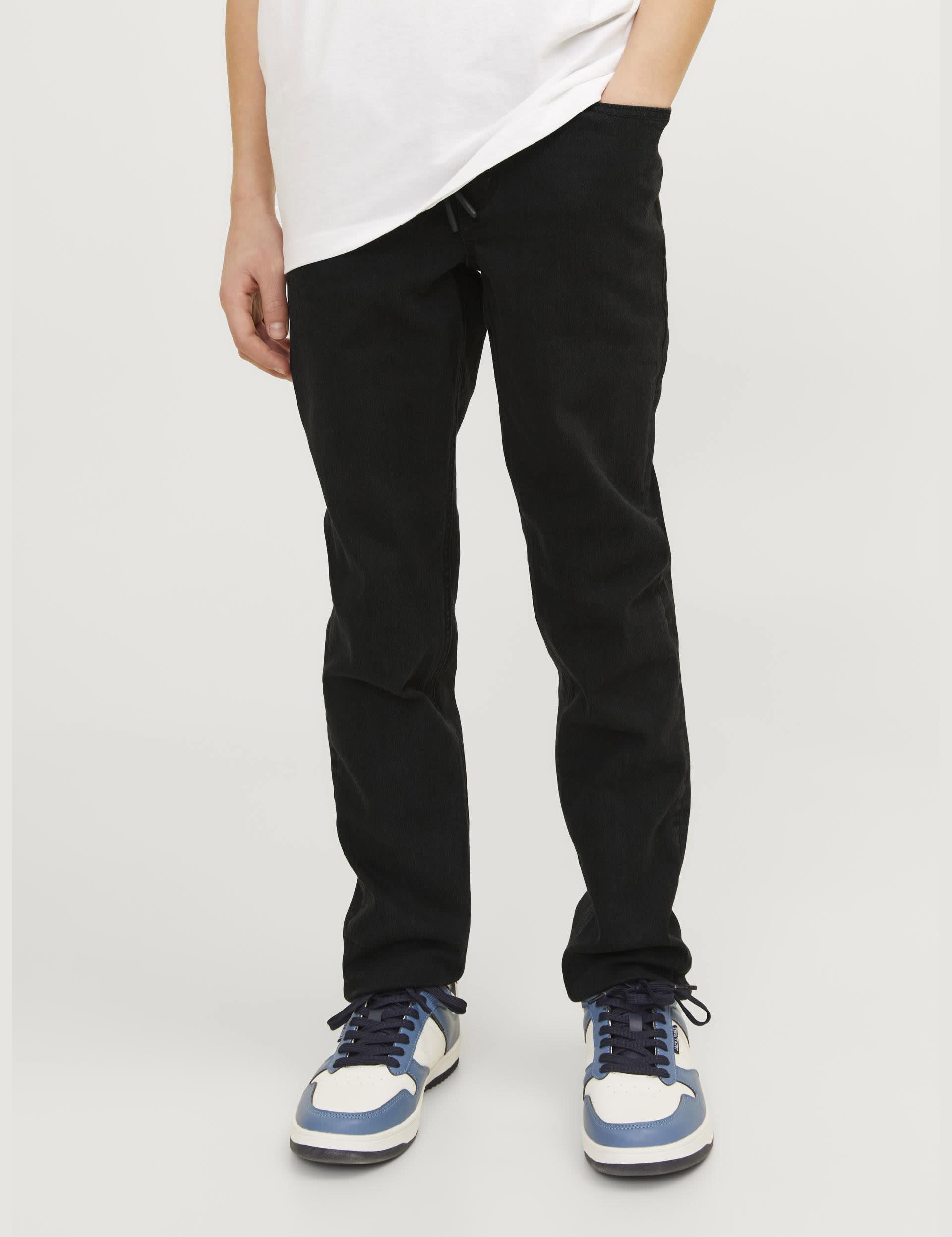 Jack & Jones Junior Boys Slim Denim Elasticated Waist Jeans (8-16 Yrs) - 8y - Black, Black