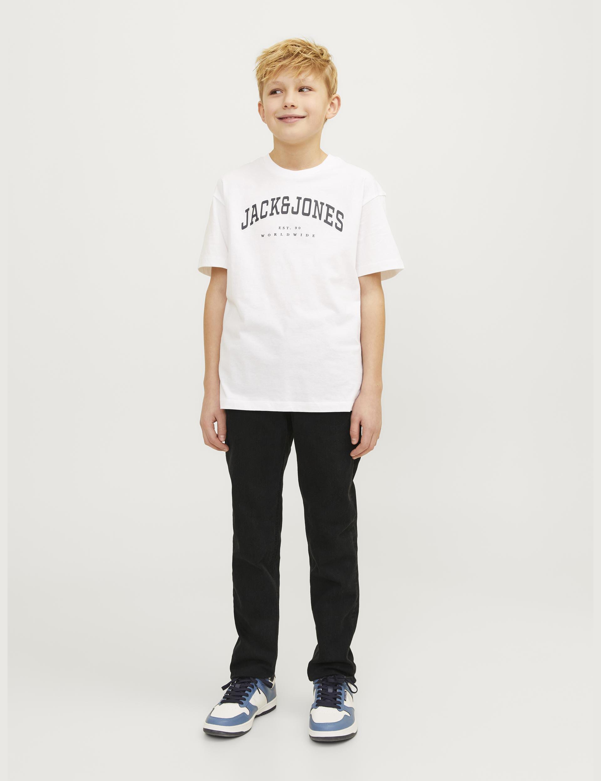 Jack & Jones Junior Boys Slim Denim Elasticated Waist Jeans (8-16 Yrs) - 8y - Black, Black