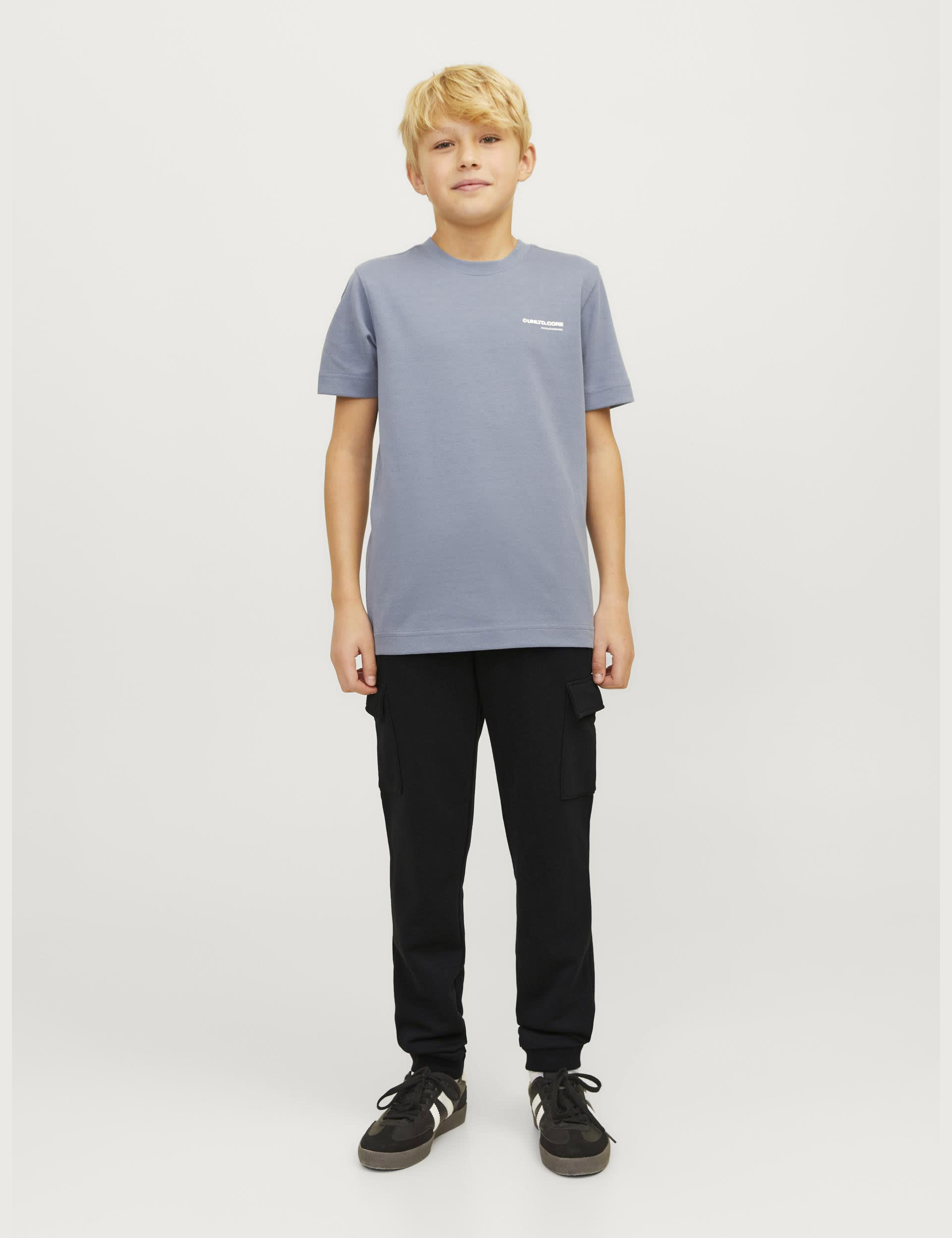 Jack & Jones Junior Boys Cotton Blend Cargo Trousers (8-16 Yrs) - 14y - Black, Black