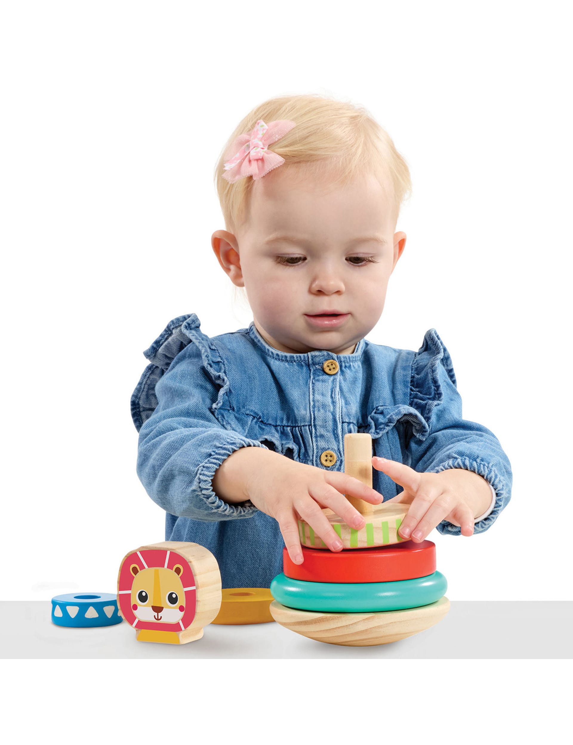 Early Learning Centre Wooden Lion Stacking Rings (1-3 Yrs)