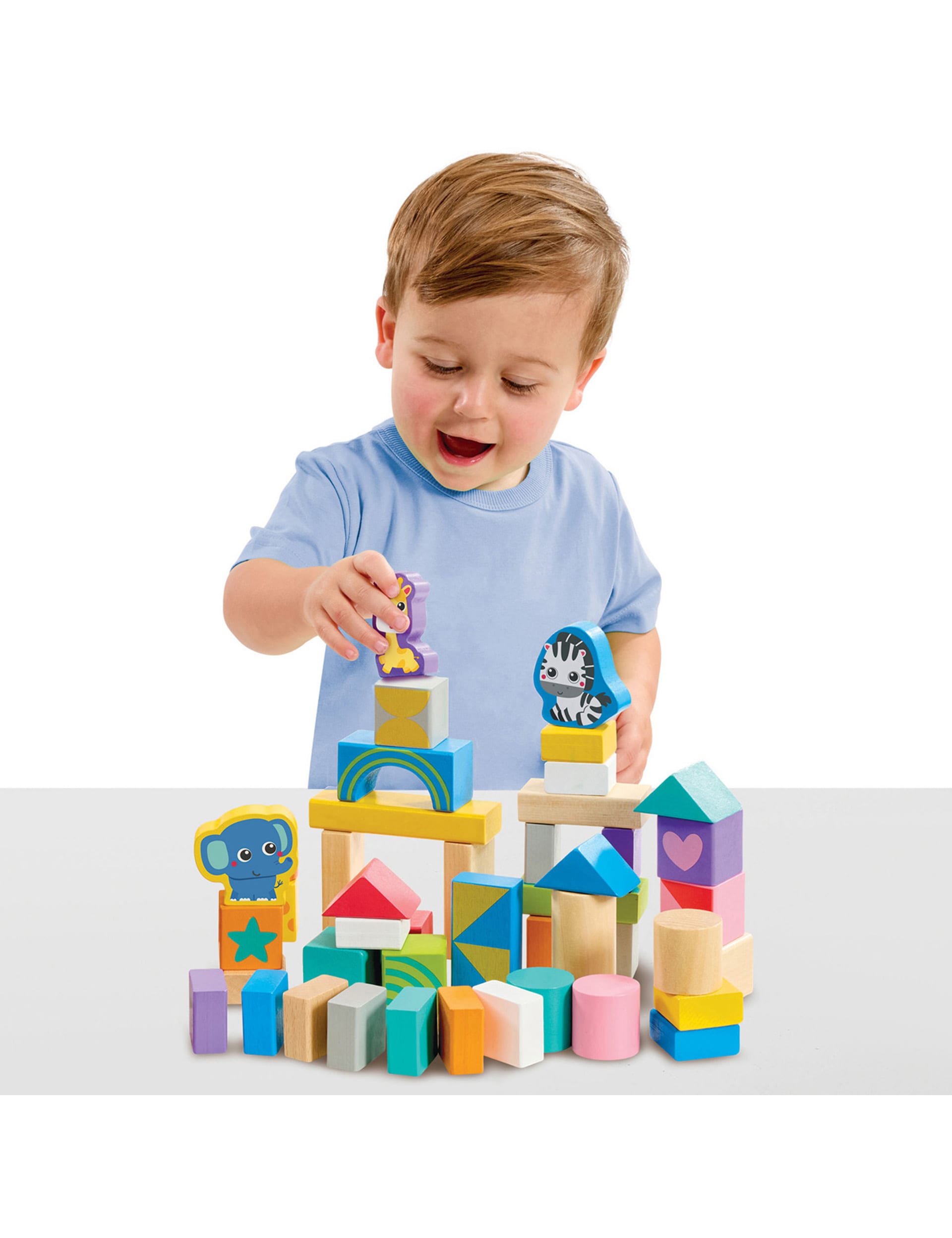 Early Learning Centre Tub of 80 Wooden Bricks (1-3 Yrs)