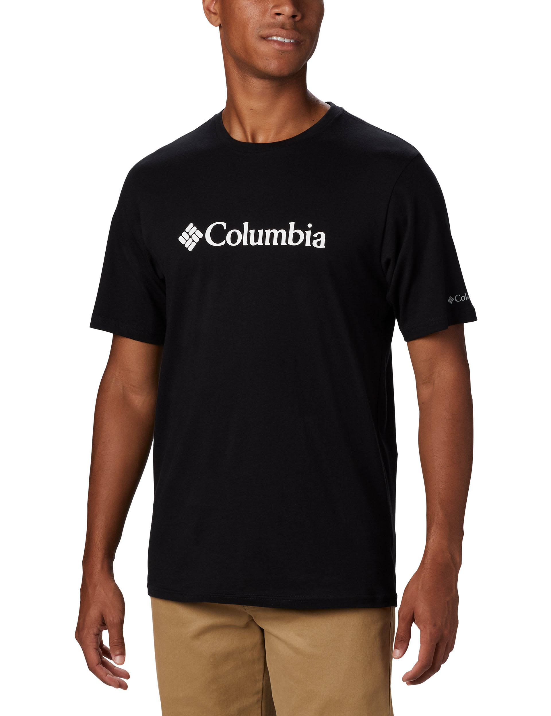 Columbia Men's CSC Basic Logo Pure Cotton T-Shirt - Black Mix, Black,Black Mix