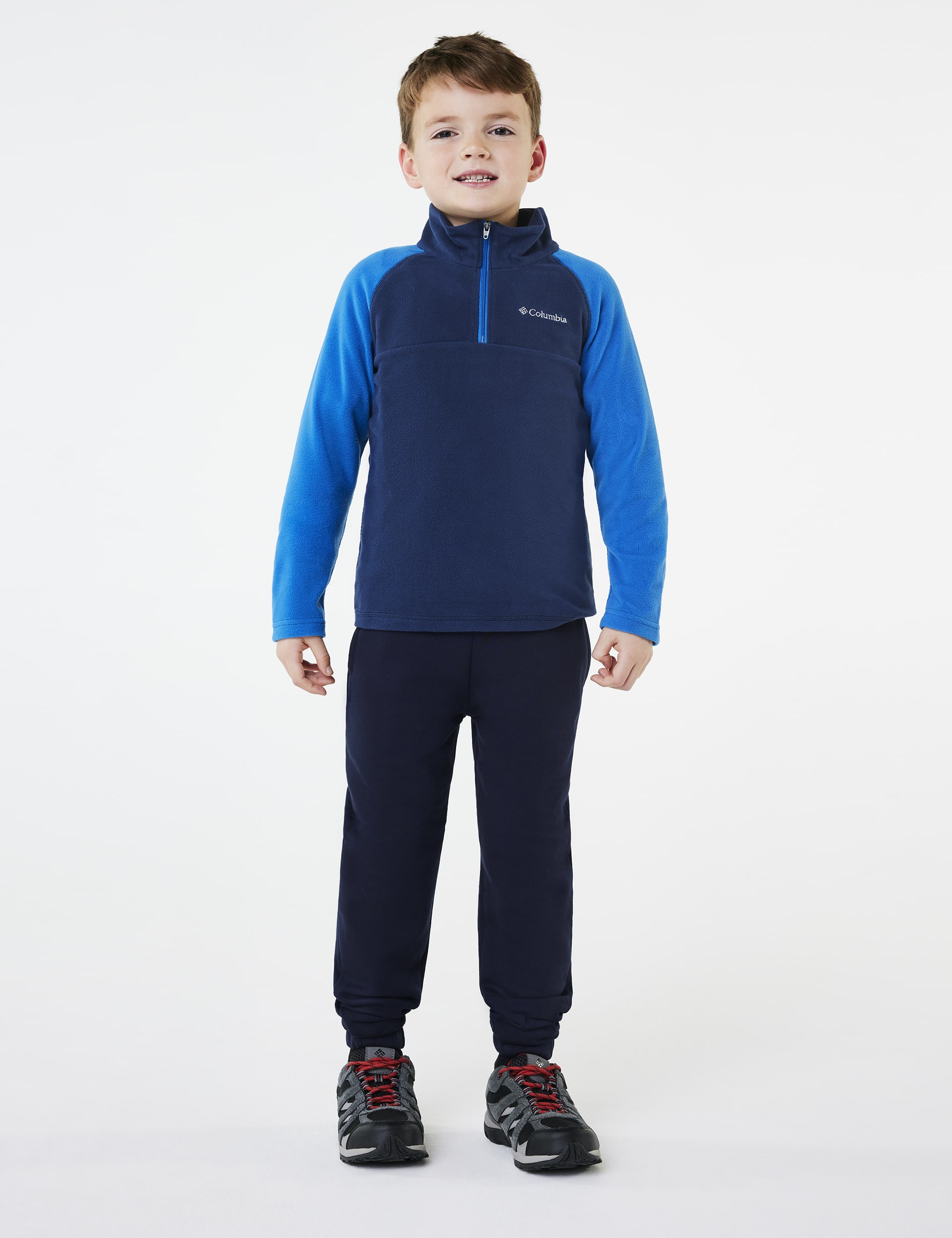 Columbia Kids Glacial Fleece Half Zip Top - Blue Mix, Blue Mix