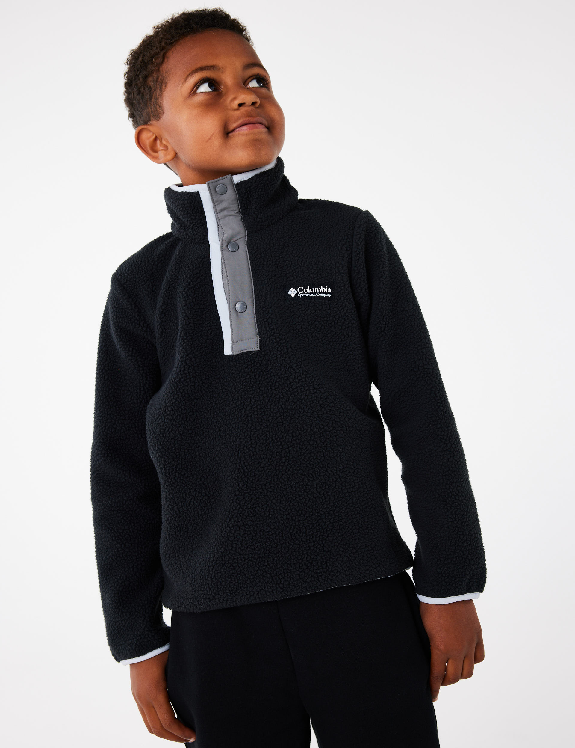 Columbia Helvetia II Half Snap Fleece - M - Black Mix, Black Mix