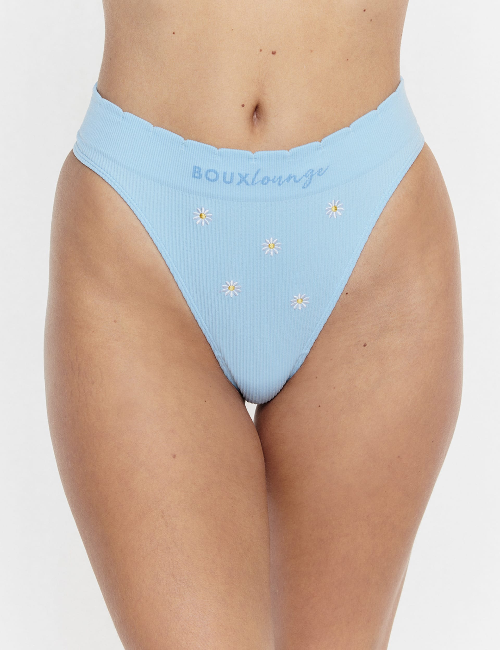 Boux Avenue Women's Embroidered Thong - S - Blue Mix, Blue Mix