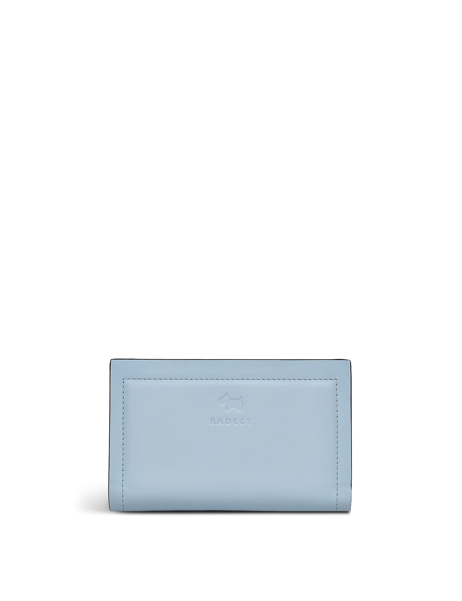 Radley Women's Heritage Border Leather Medium Bifold Purse - Light Blue, Light Blue