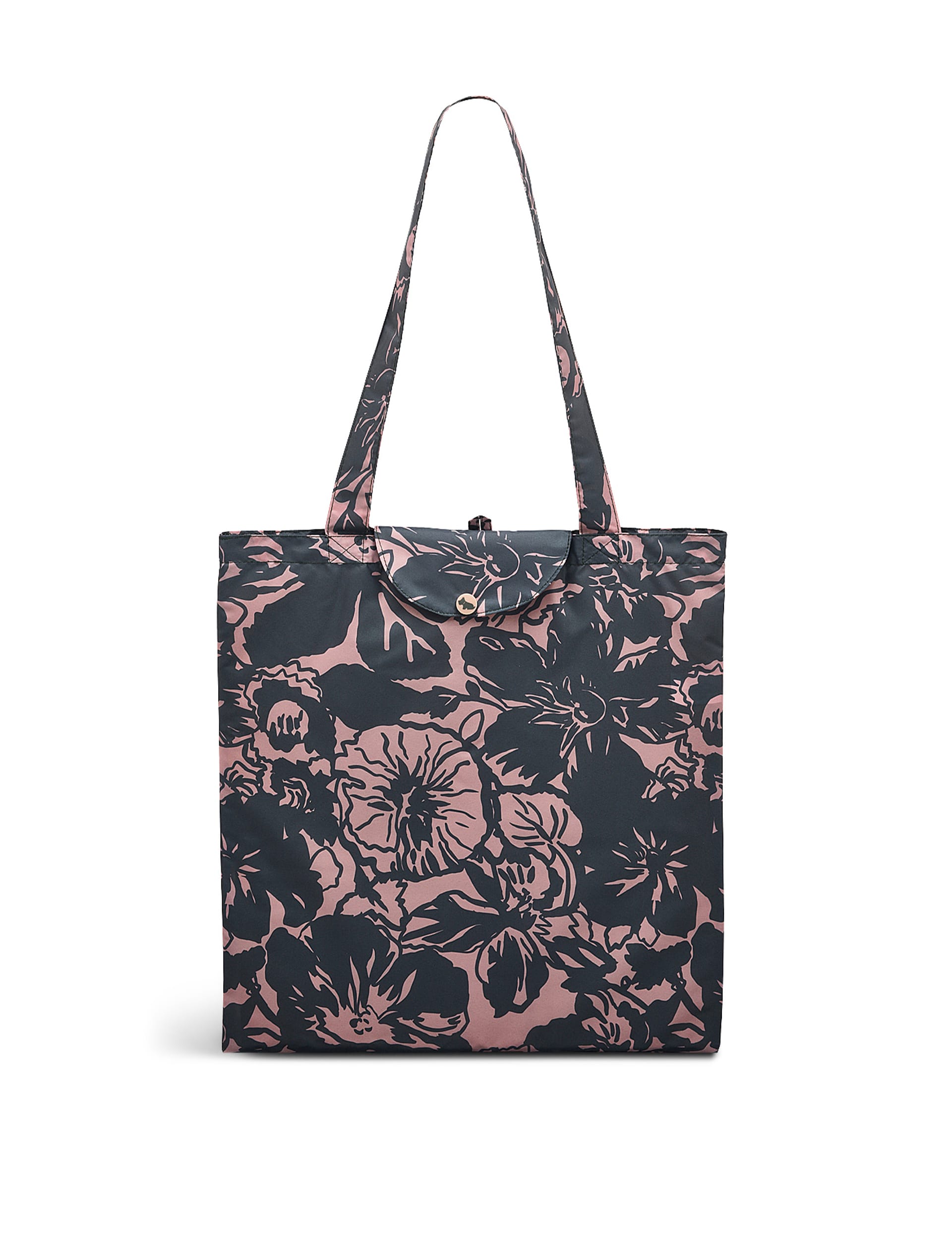 Radley Women's Floral Foldaway Tote Bag - Grey Mix, Grey Mix,Black Mix