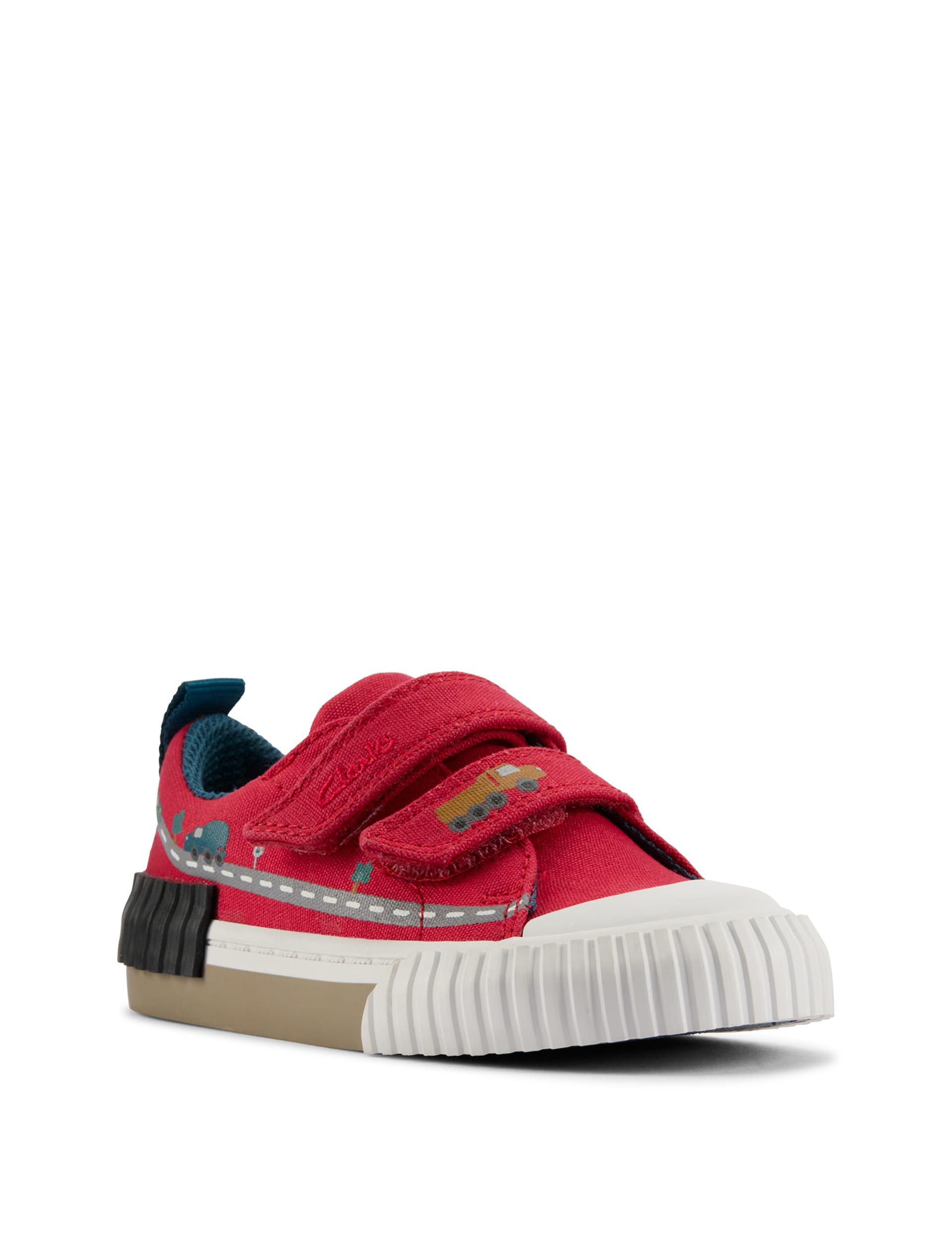 Clarks Kids Riptape Trainers (4 Small - 6.5 Small) - 4SG - Red, Red