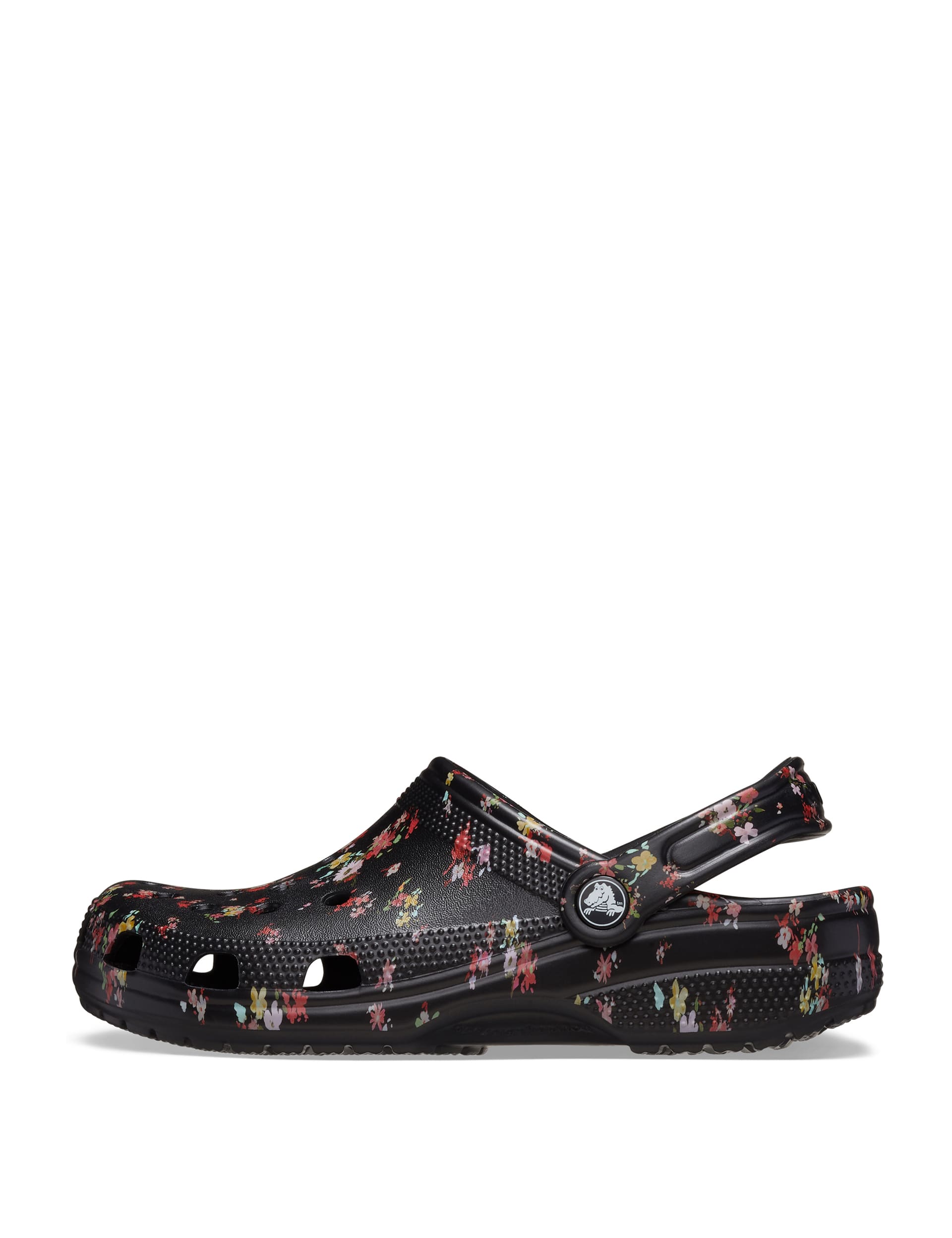 Crocs Women's Ditsy Floral Classic Clog - 3 - Black Mix, Black Mix