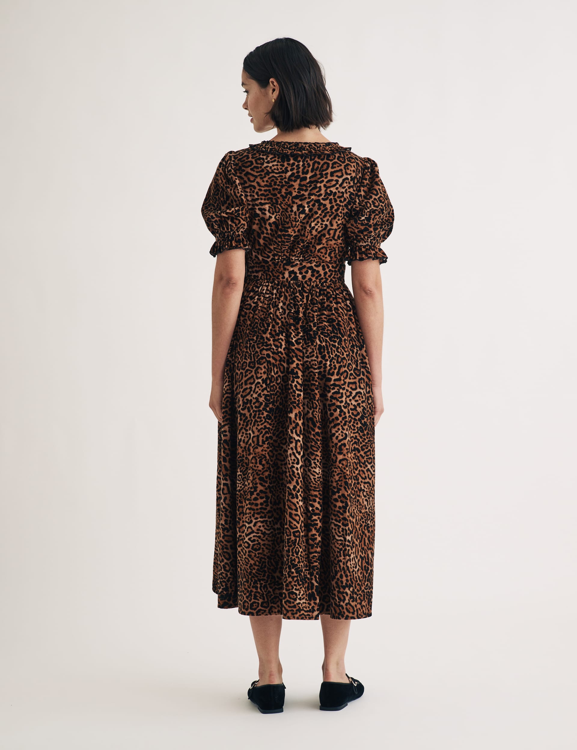 Nobody'S Child Women's Cord Animal Print Scoop Neck Dress - 14 - Brown Mix, Brown Mix