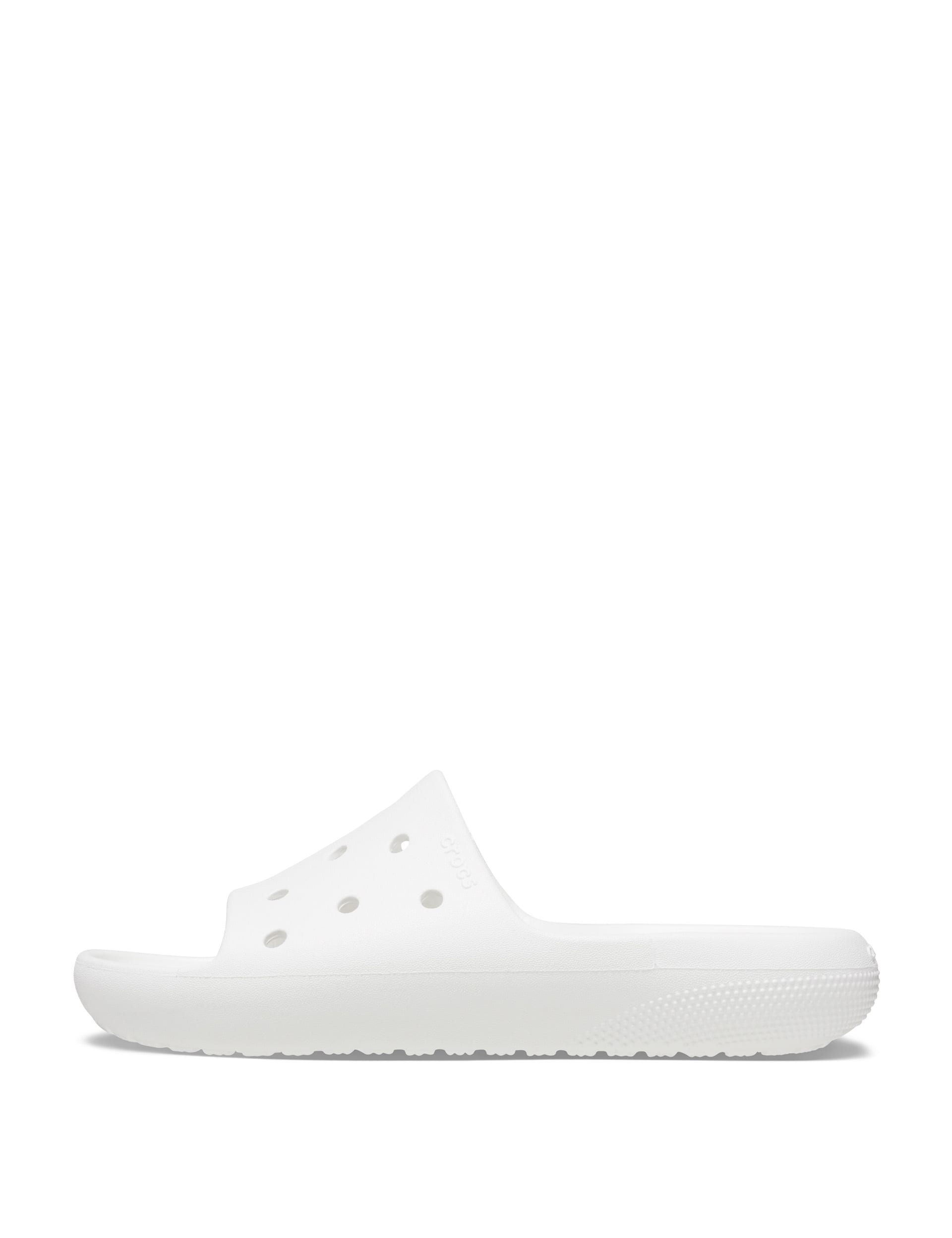 Crocs Flat Sliders - 10 - White, White