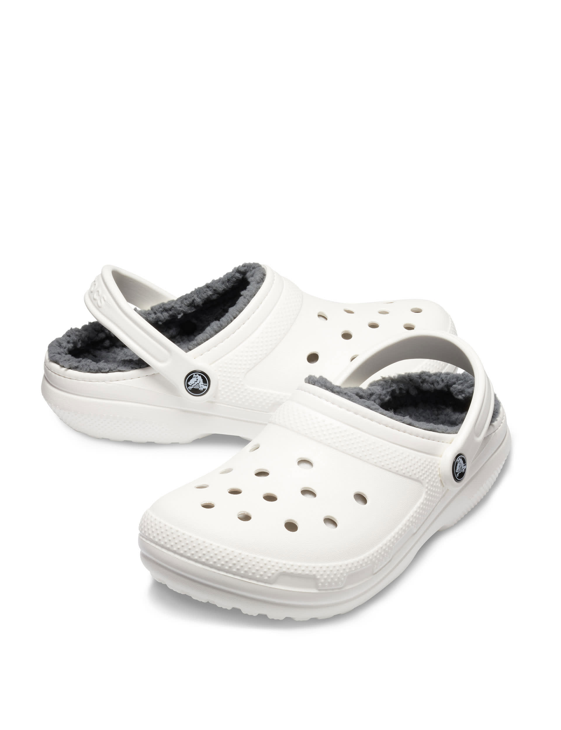 Crocs Classic Fleece Lined Clogs - 6 - White, White,Green,Pale Pink,Black,Navy,Mushroom