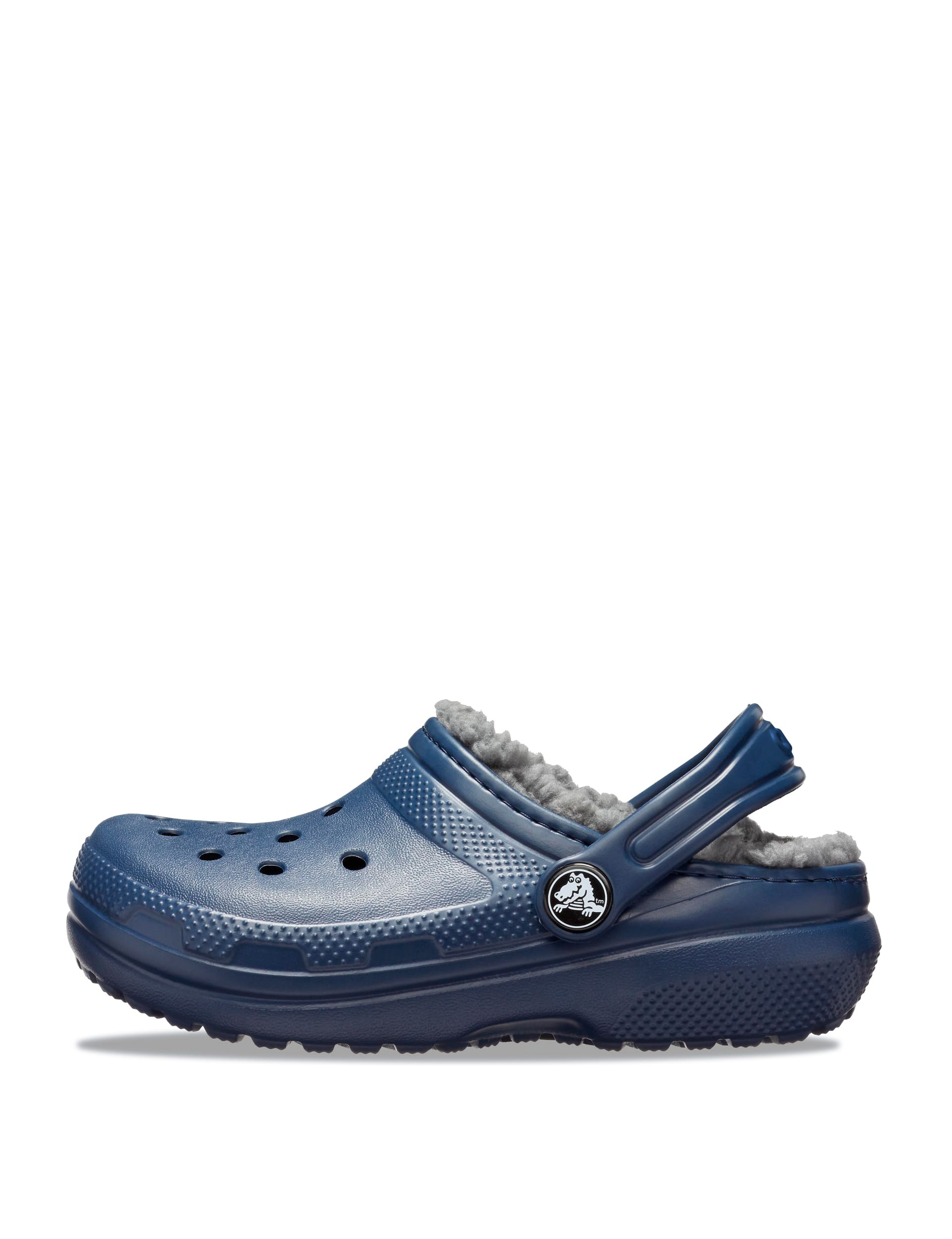 Crocs Kids Classic Fleece Lined Clogs (11 Small - 6 Large) - Navy, Navy