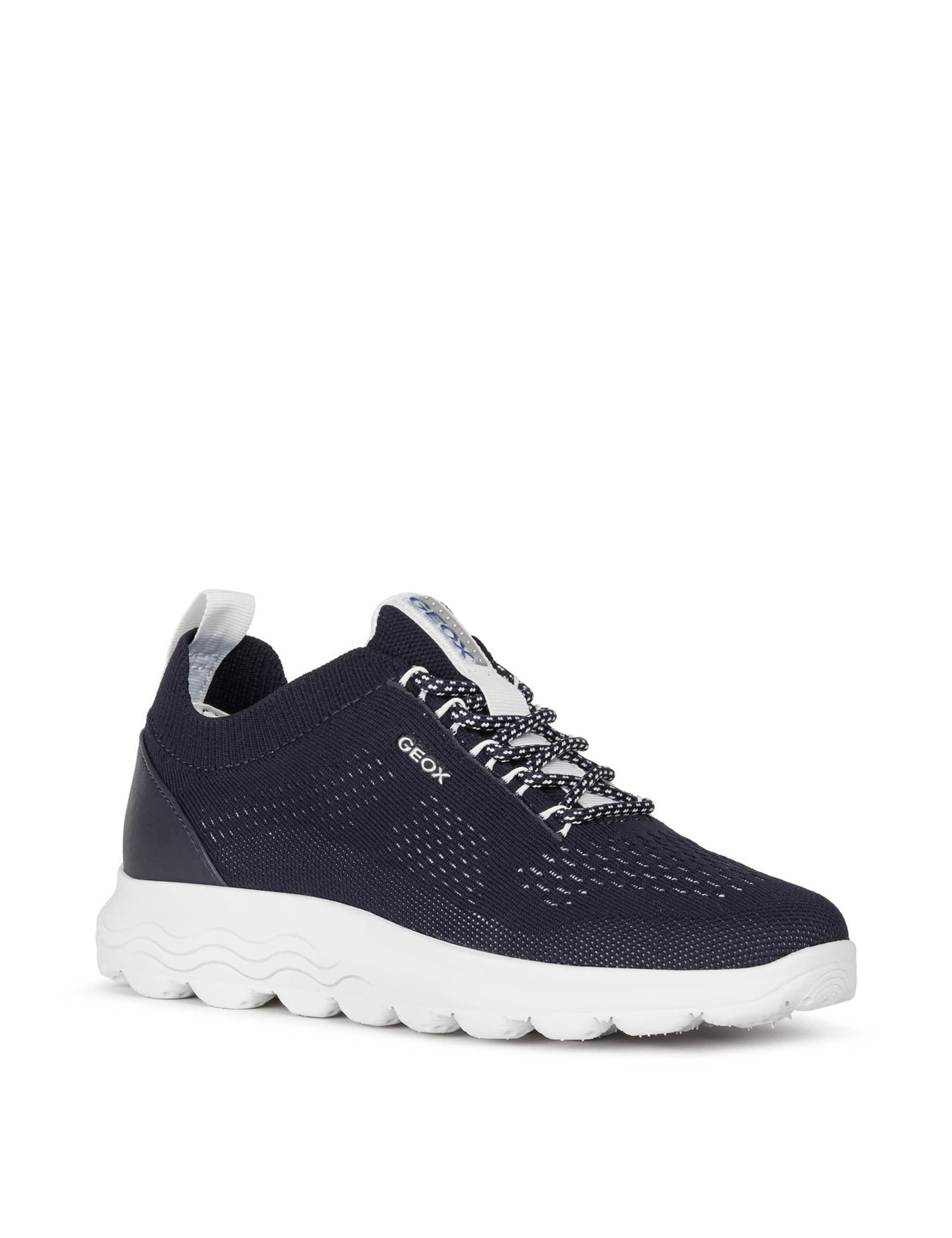 Geox Women's Knitted Lace Up Trainers - 5 - Navy, Navy