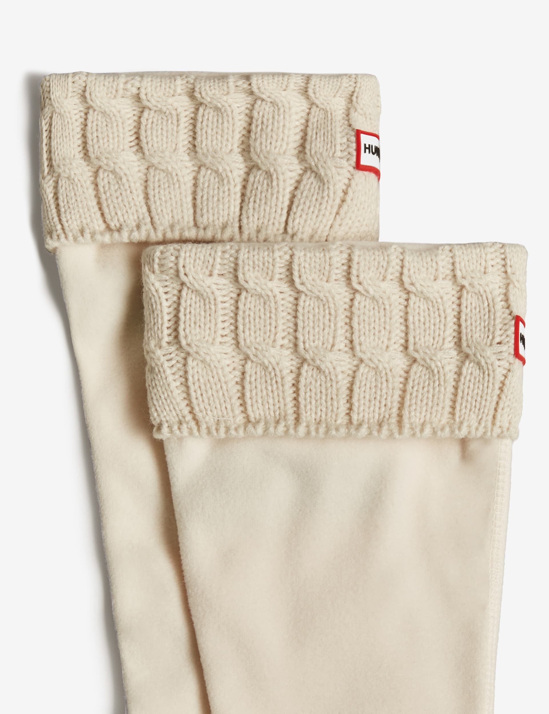 Hunter Women's Cable Knit Boot Socks - XL - White, White