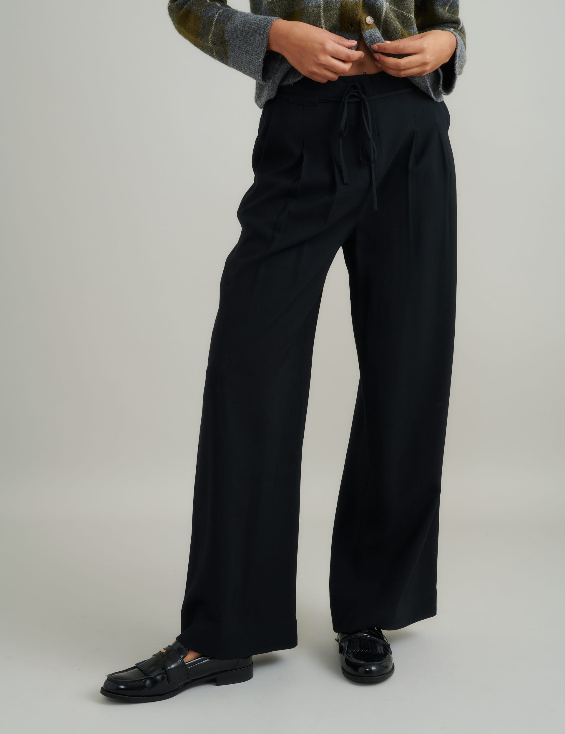 Nobody'S Child Women's Drawstring Wide Leg Trousers - 14 - Black, Black