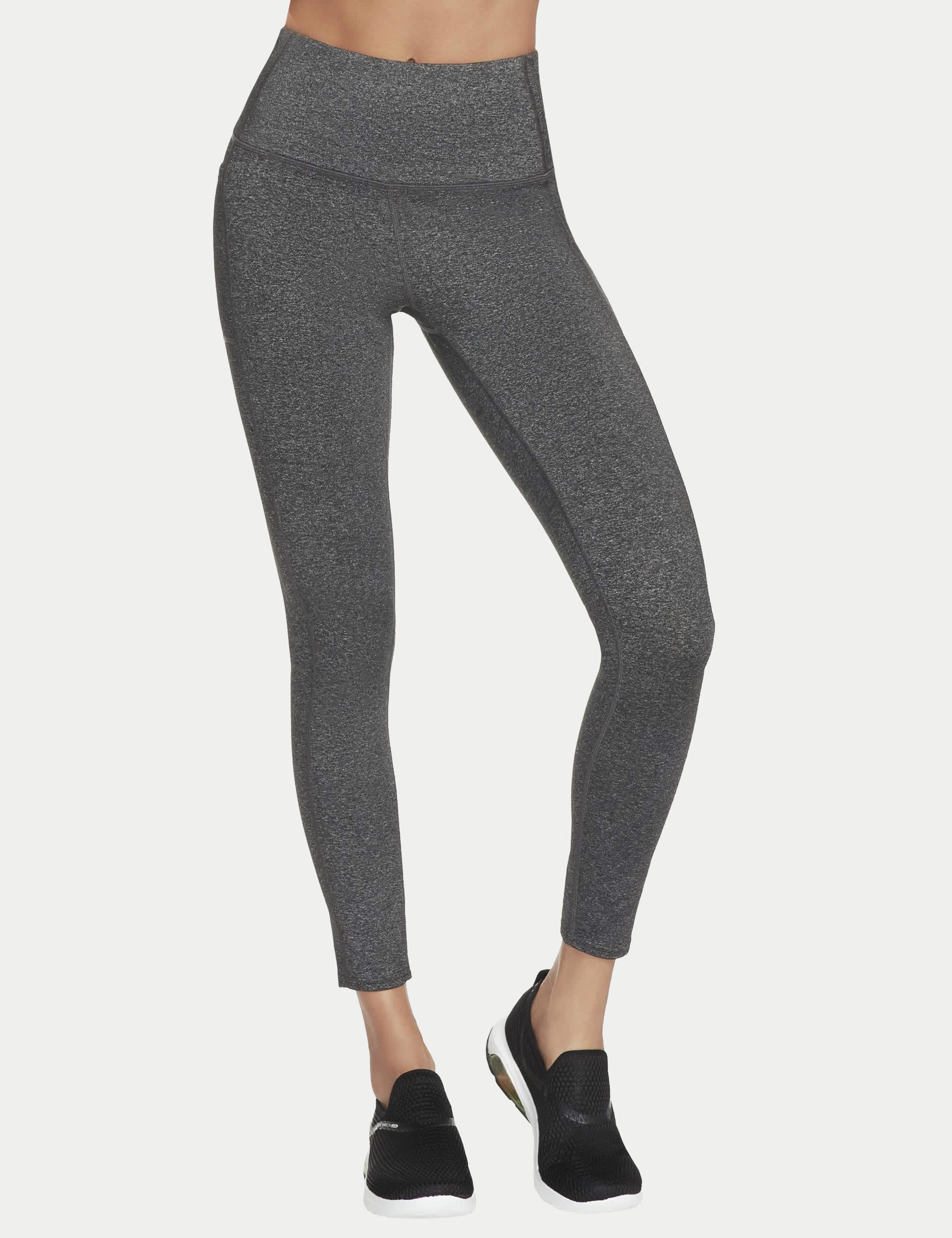 Skechers Women's Goflex High Waisted Leggings - M - Charcoal, Charcoal,Black