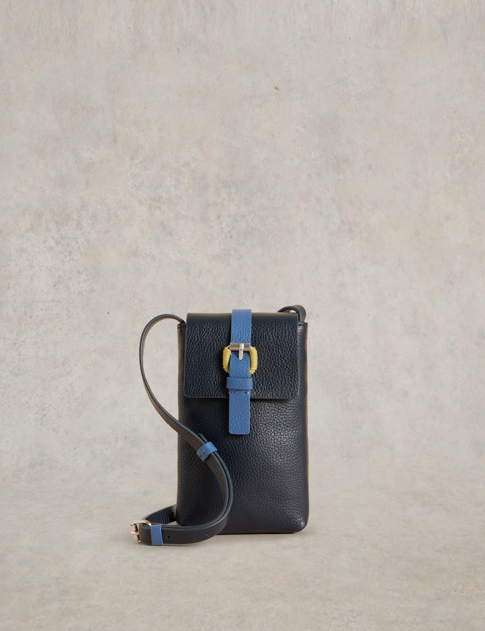 White Stuff Women's Leather Phone Bag - Navy, Navy