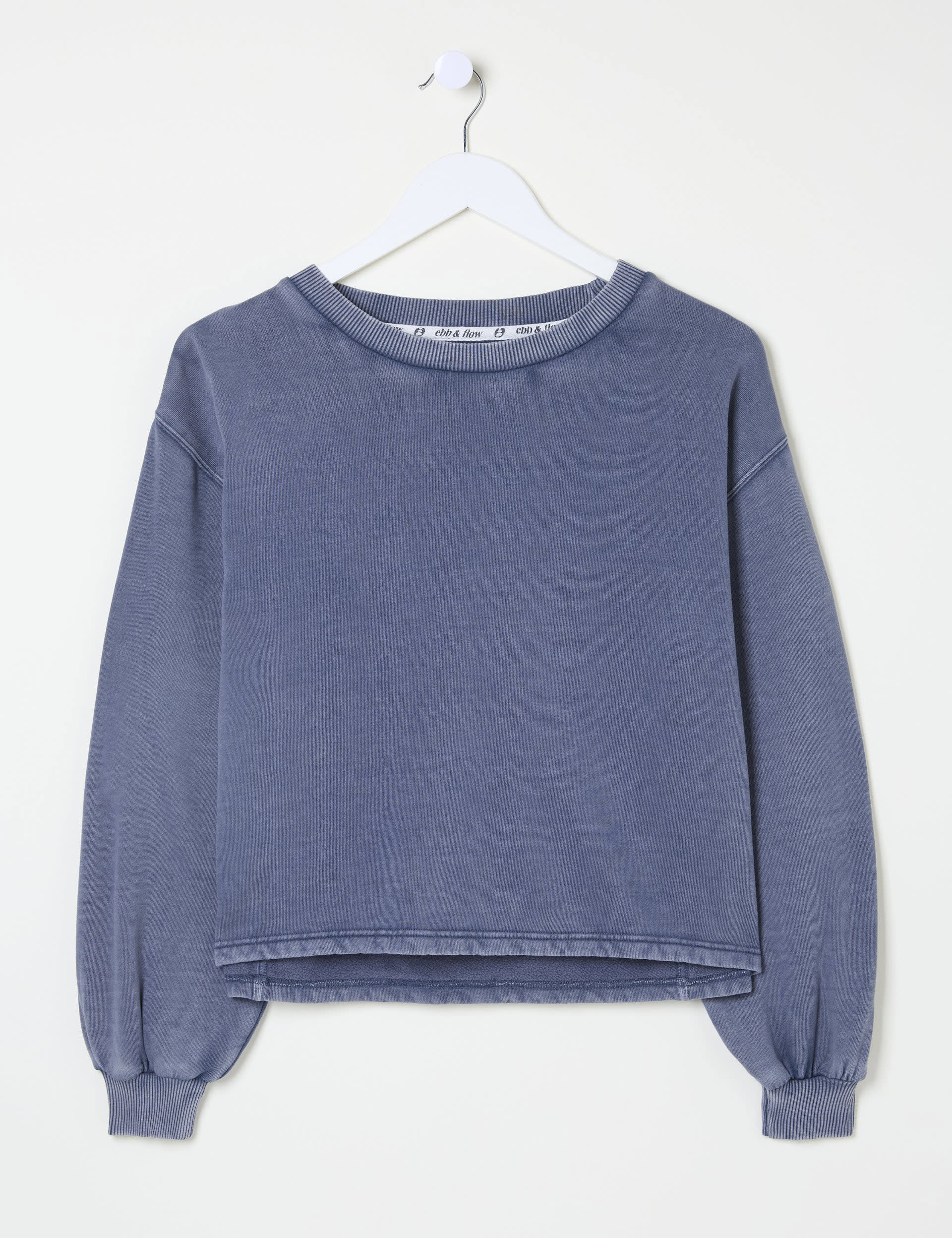 Fatface Women's Pure Cotton Sweatshirt - L - Blue, Blue