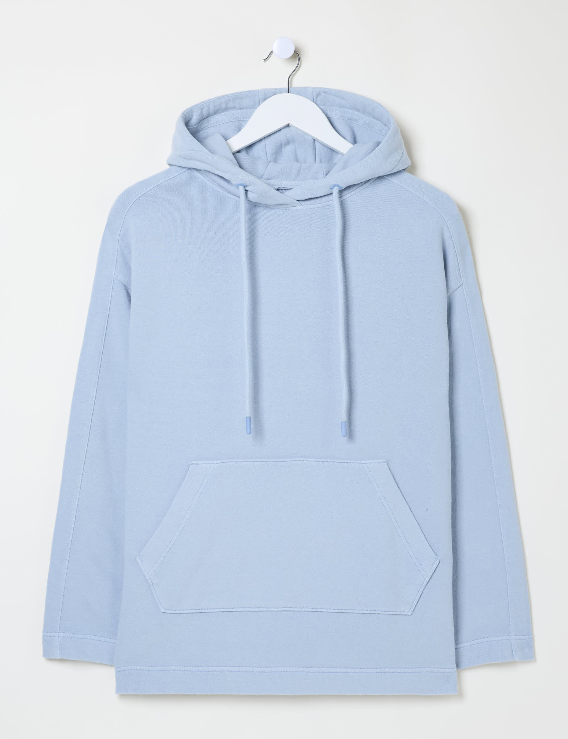 Fatface Women's Pure Cotton Hoodie - L - Blue, Blue