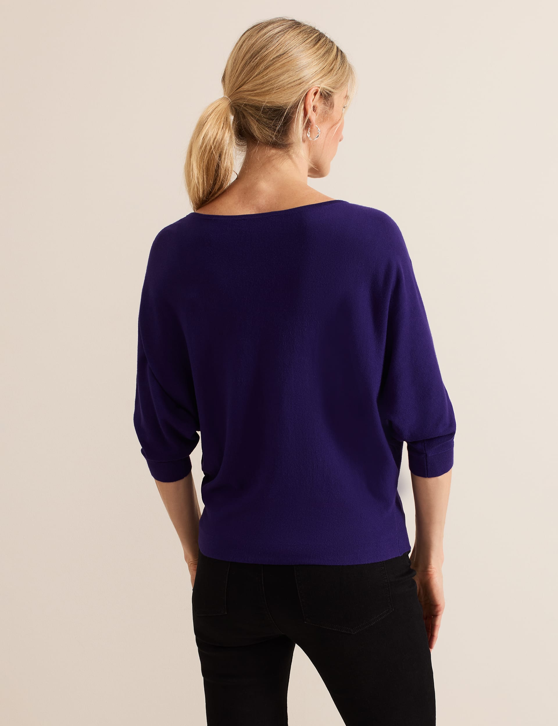 Phase Eight Women's Slash Neck Batwing Sleeve Jumper - Purple, Purple