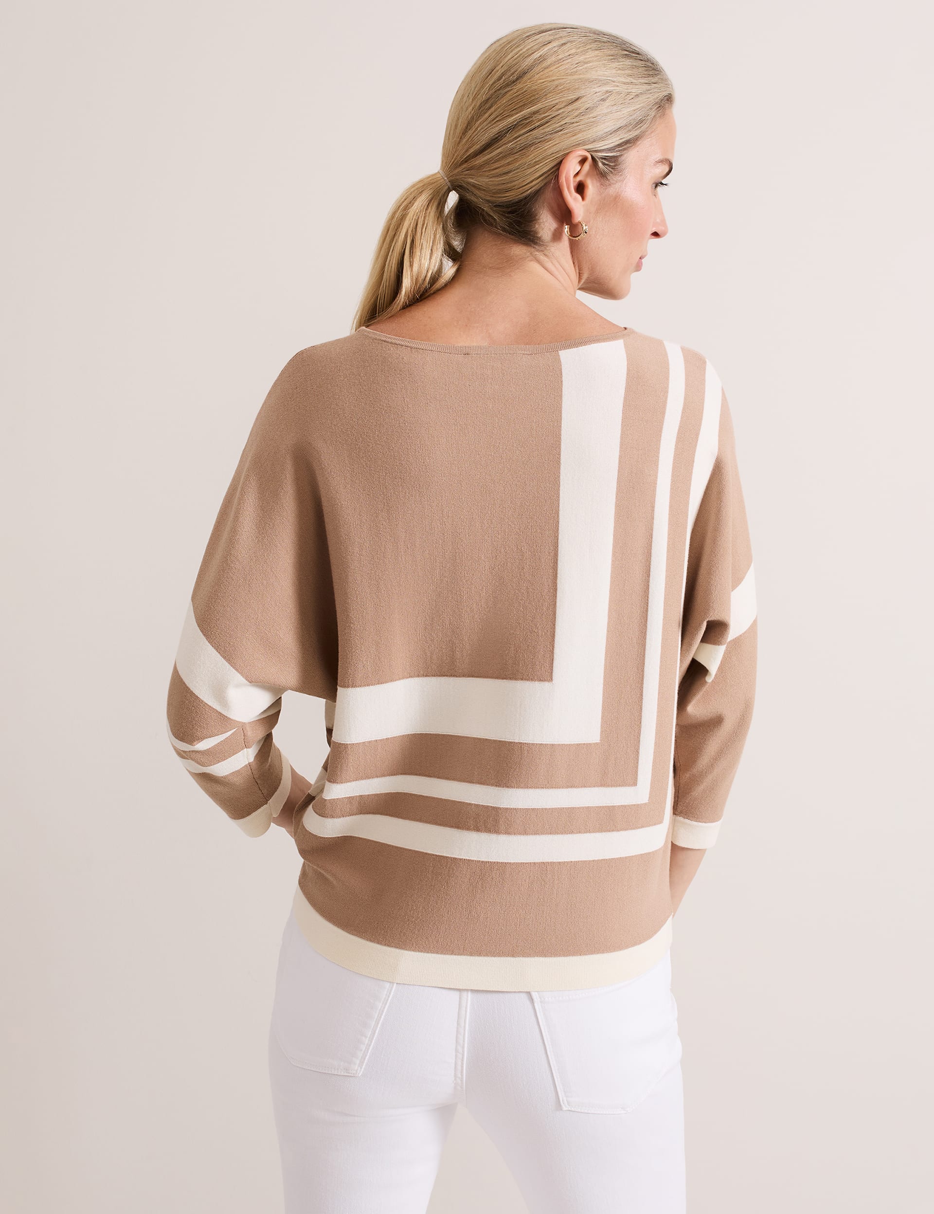 Phase Eight Women's Geometric Knitted Top - Camel, Camel