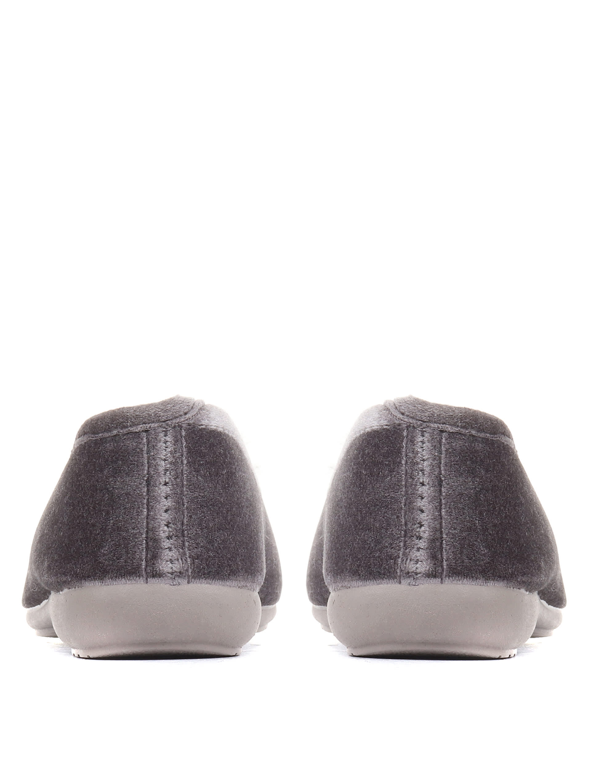 Jones Bootmaker Women's Pom Pom Ballerina Slippers - 5 - Grey, Grey