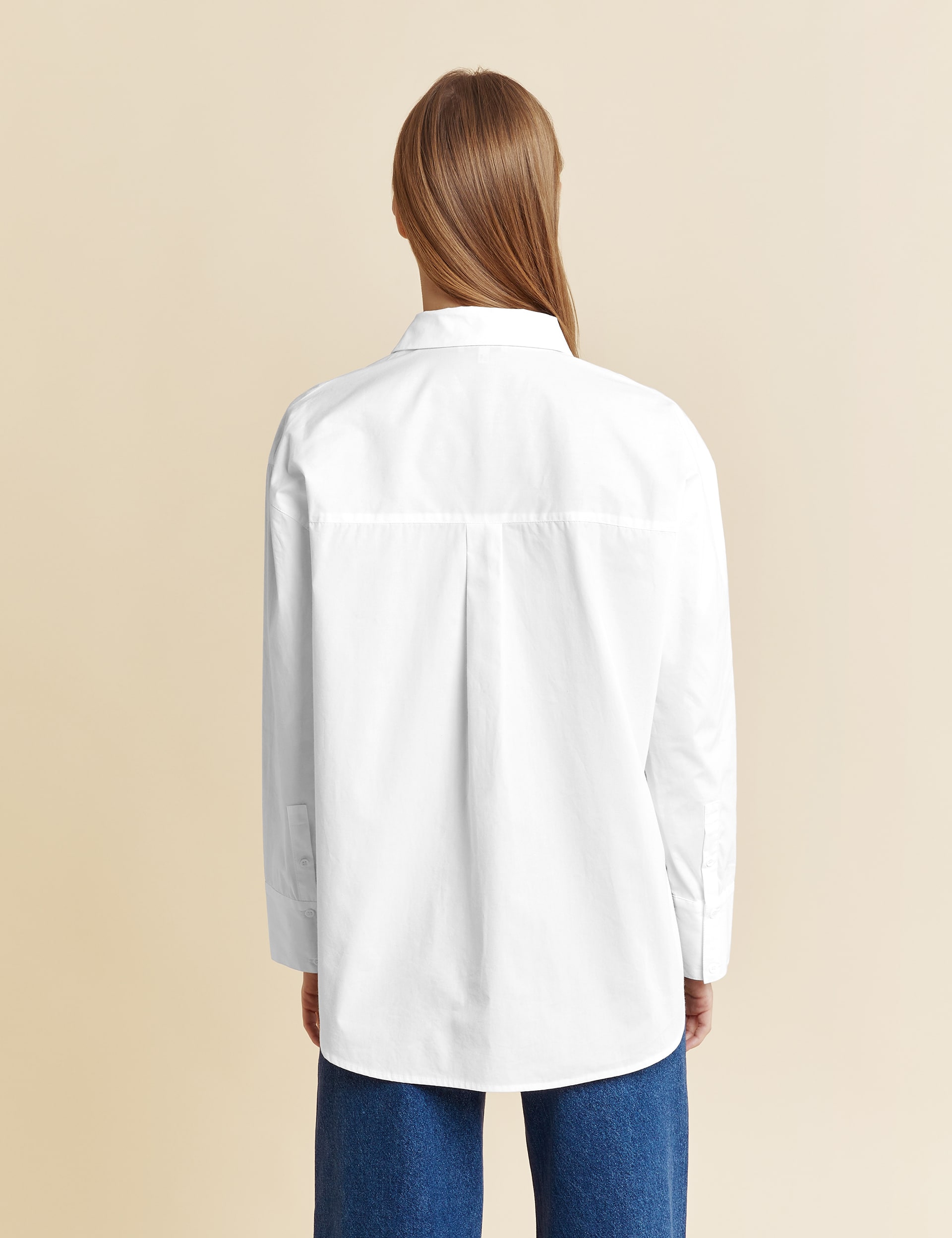 Albaray Women's Cotton Collared Shirt - 10 - White Mix, White Mix