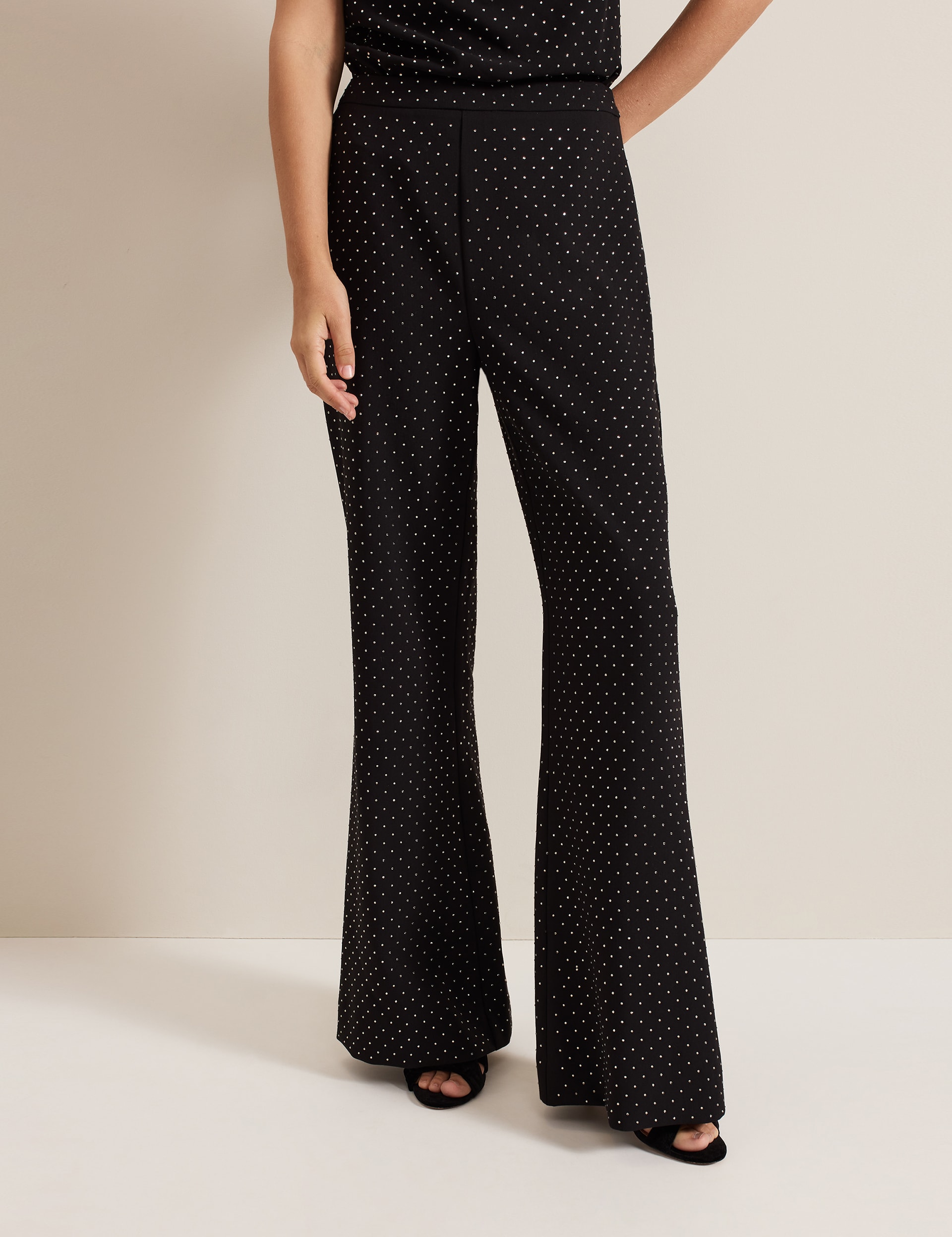 Phase Eight Women's Embellished Tailored Trousers - 16 - Black, Black