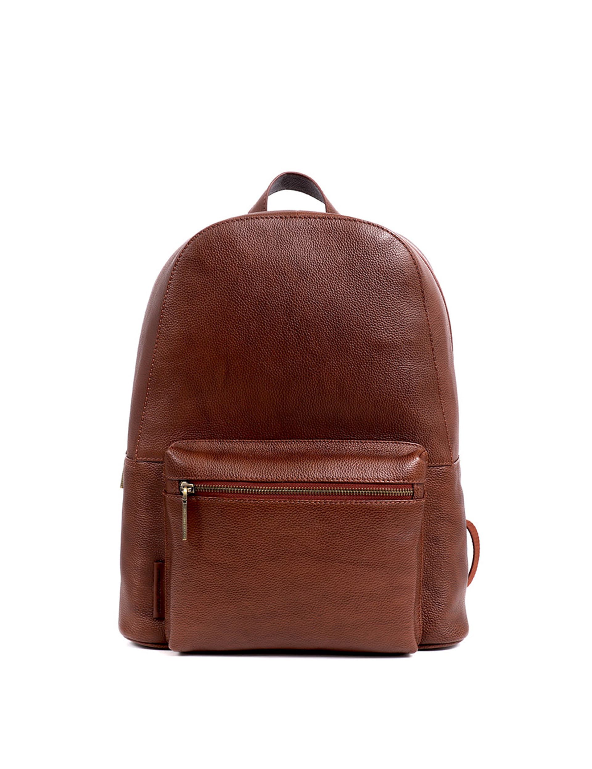 Jones Bootmaker Men's Leather Pebble Grain Backpack - Tan, Tan