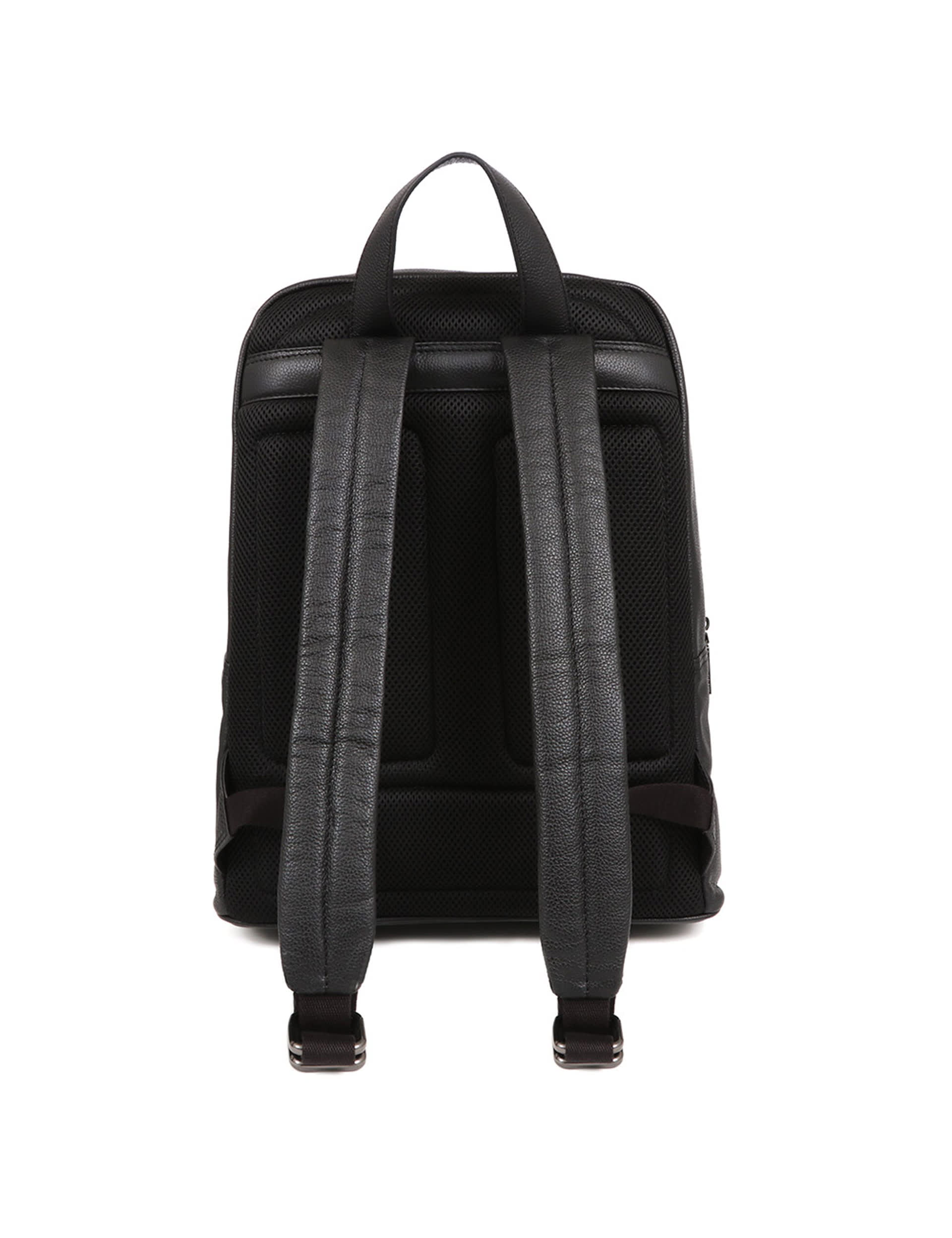 Jones Bootmaker Men's Leather Pebble Grain Backpack - Black, Black