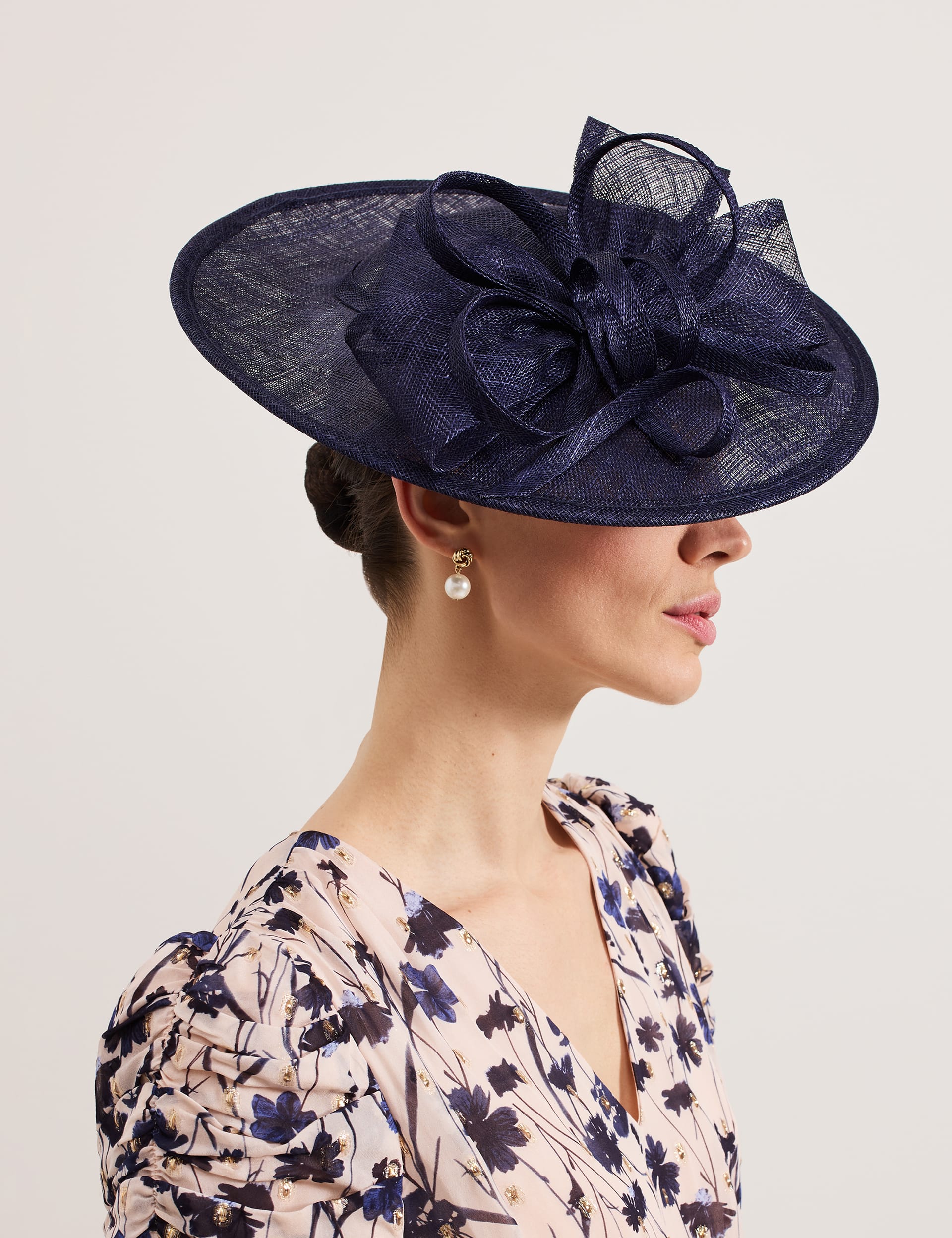 Phase Eight Women's Bow Fascinator - Navy, Navy