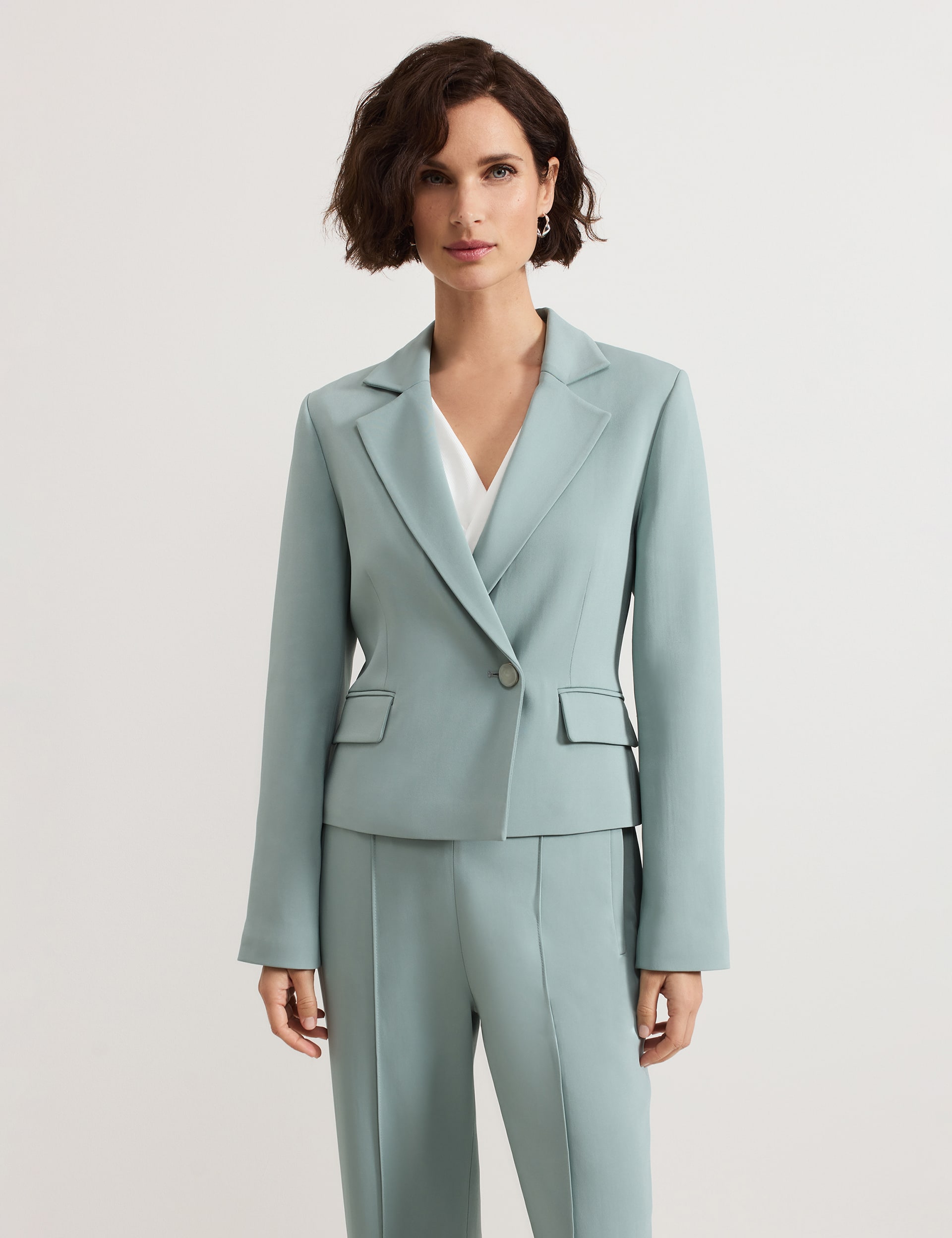 Phase Eight Women's Single Breasted Blazer - 14 - Light Blue, Light Blue