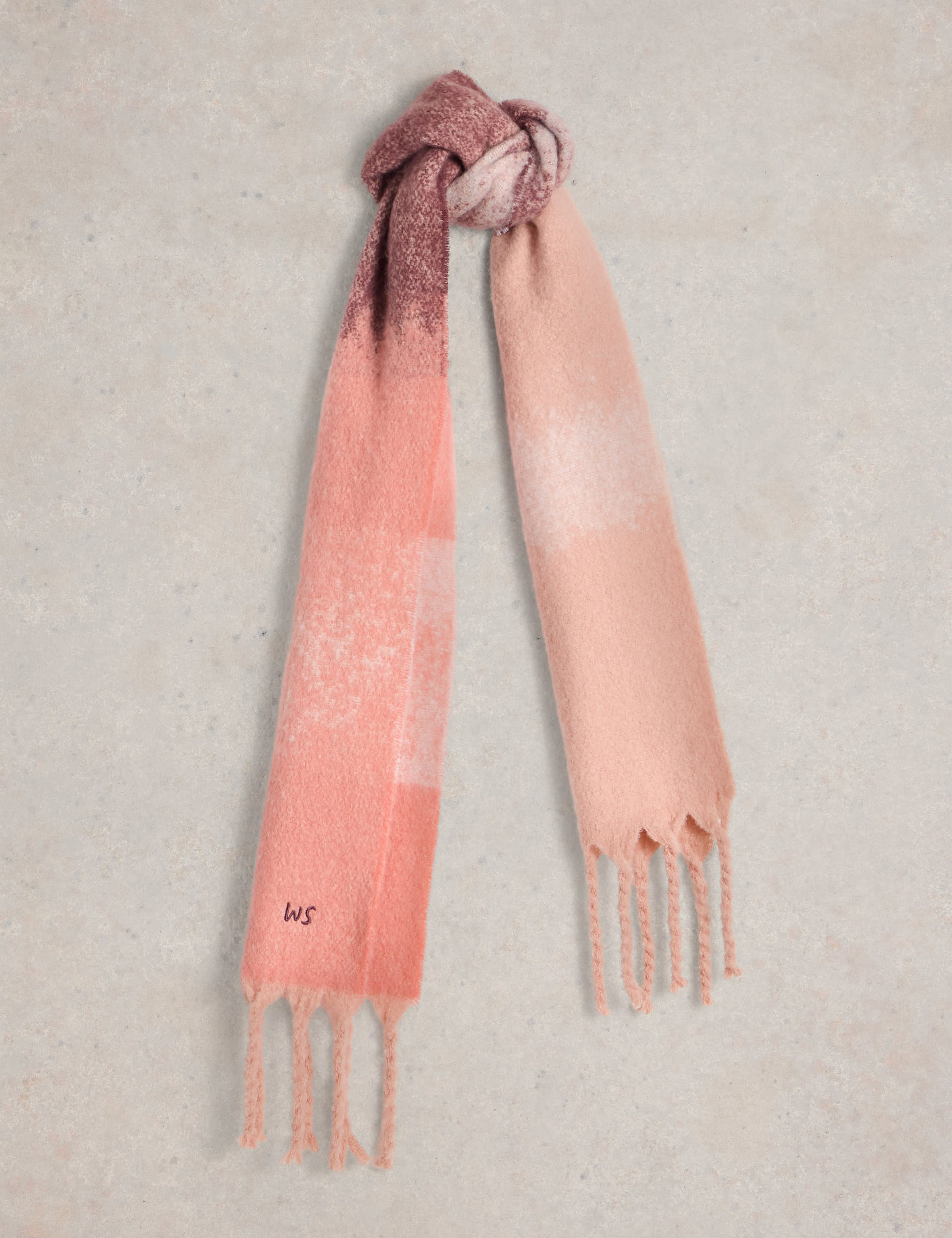 White Stuff Women's Striped Skinny Scarf - Pink Mix, Pink Mix