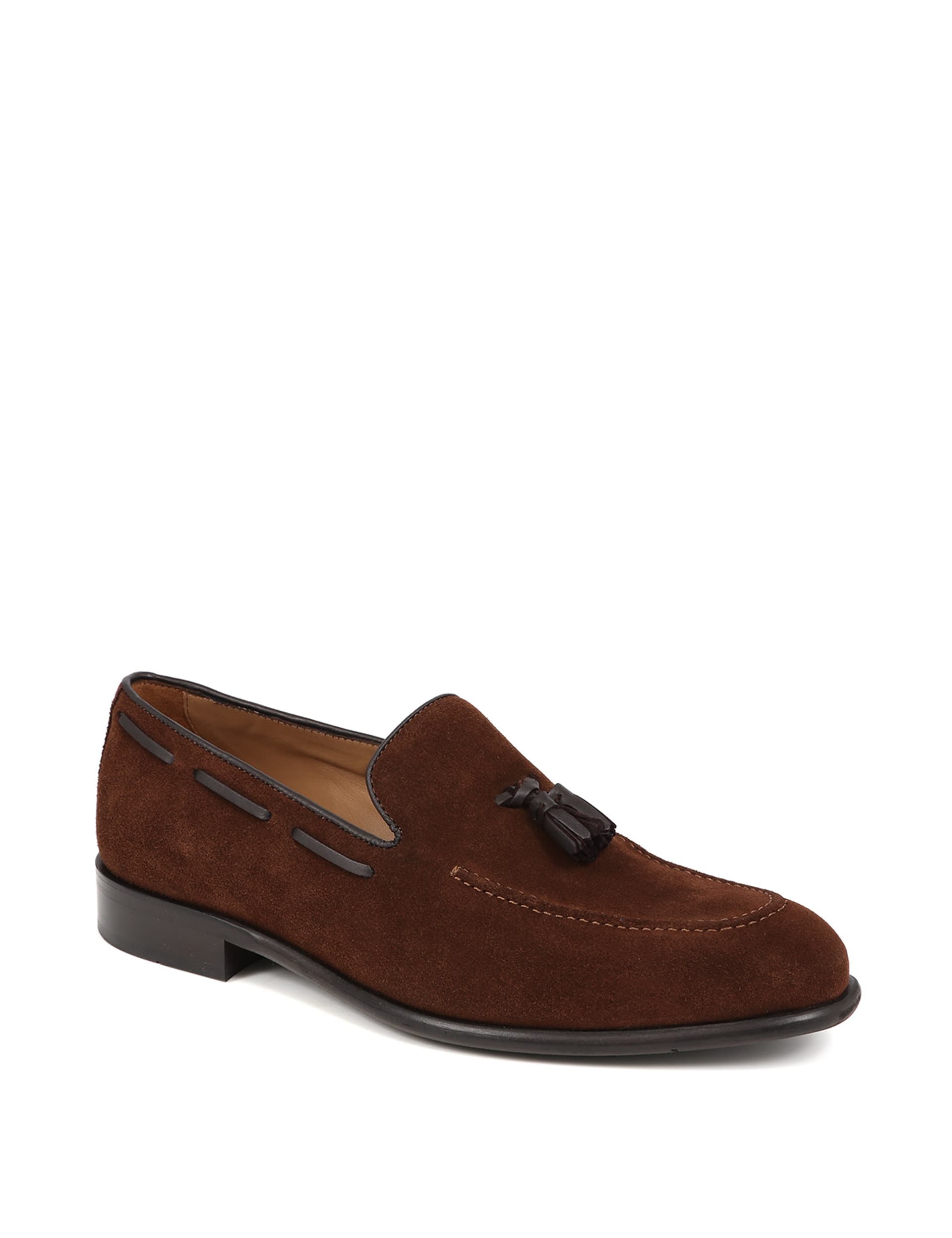 Jones Bootmaker Men's Suede Slip-On Shoes - 10 - Brown, Brown