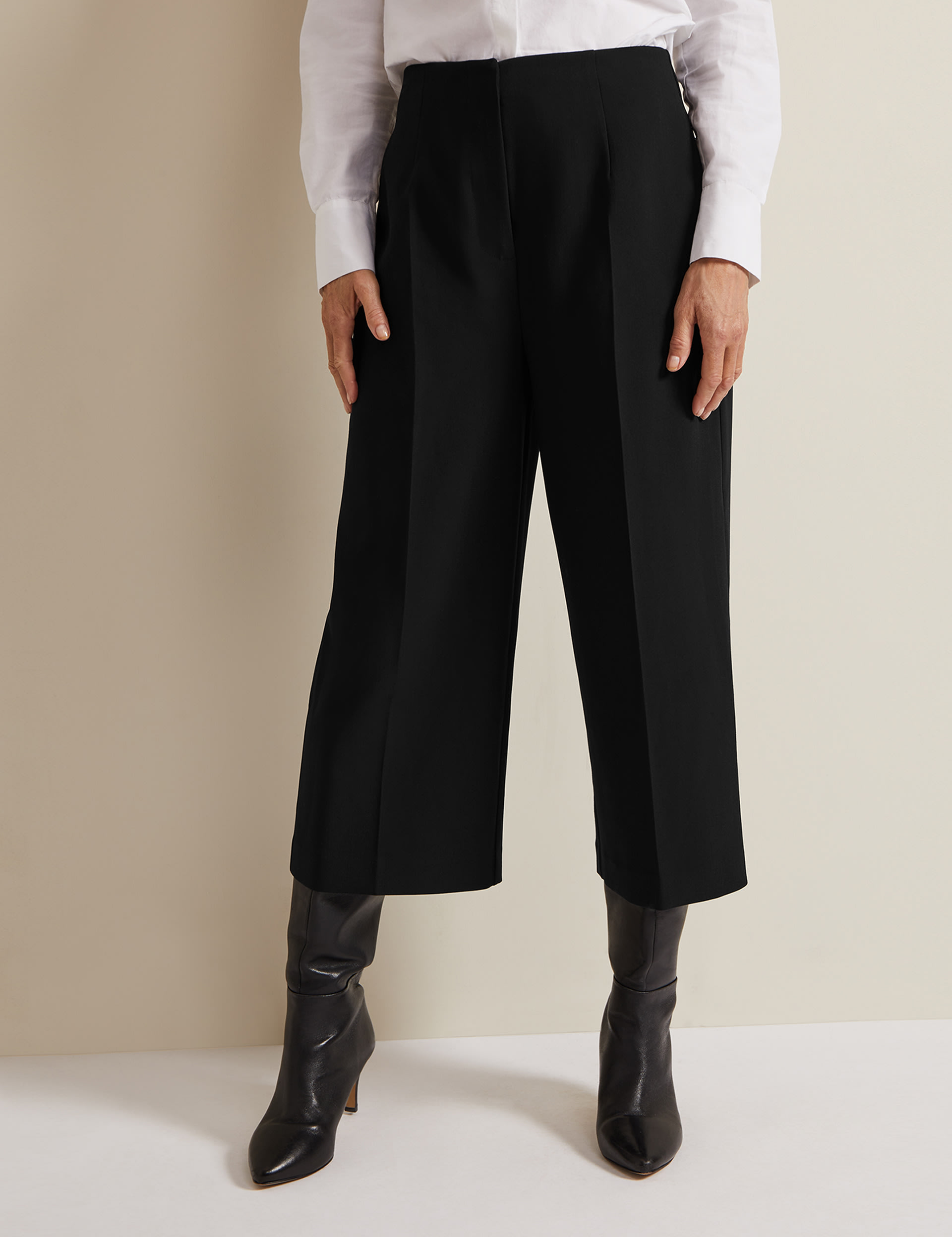 Phase Eight Women's Crpe Culottes - 8 - Black, Black