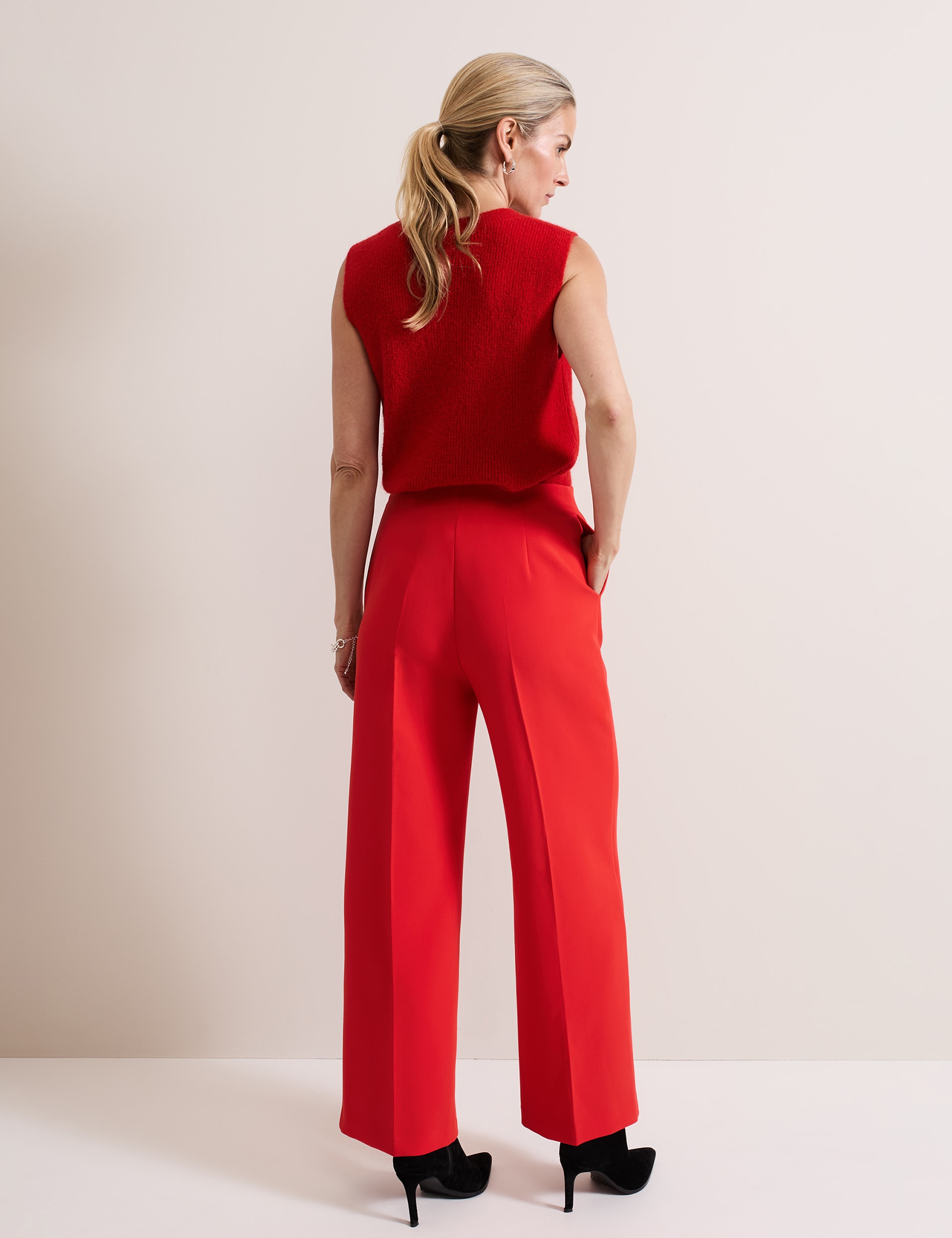 Phase Eight Women's Wide Leg Trousers - 18 - Red, Red