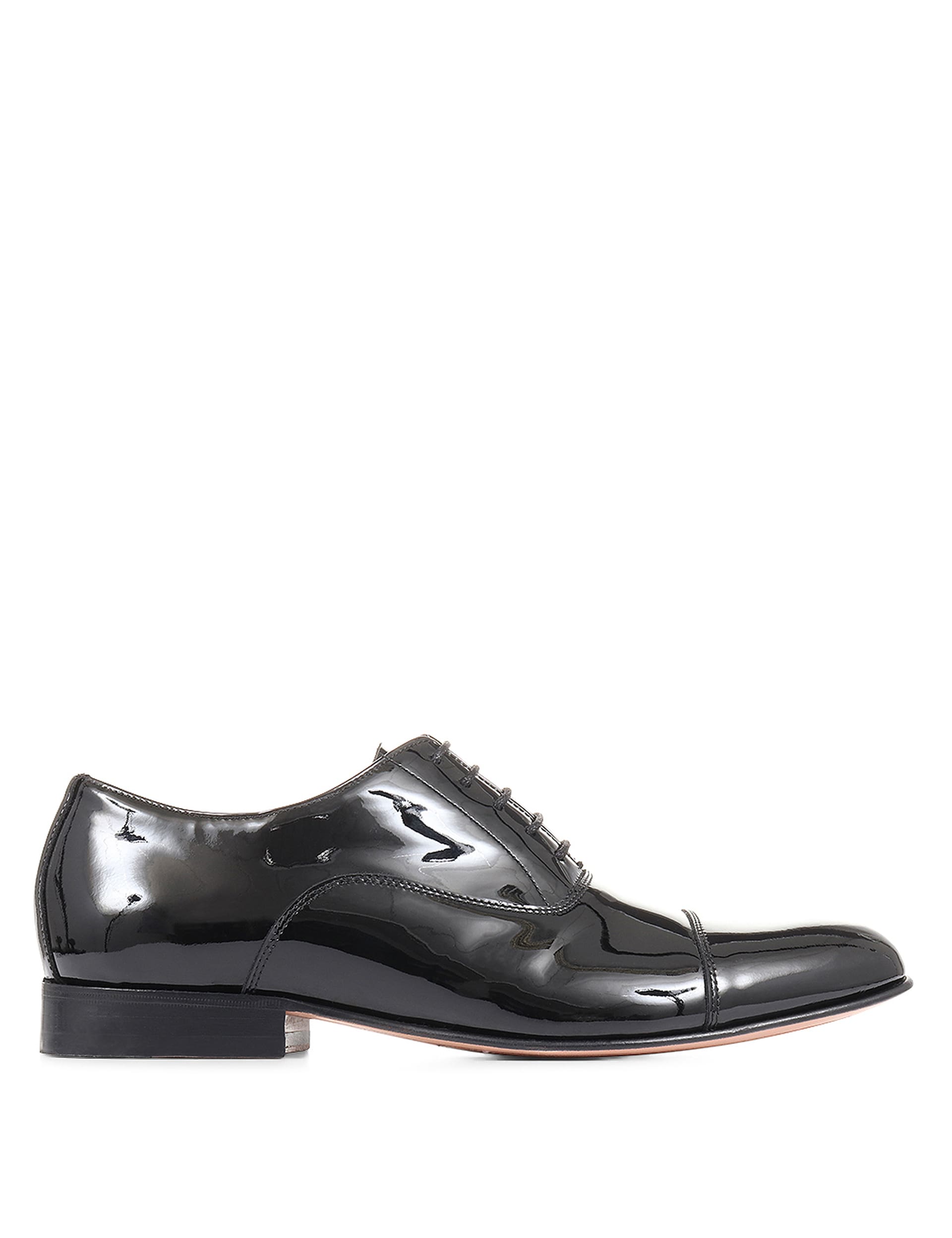 Jones Bootmaker Men's Leather Oxford Shoes - 9 - Black Patent, Black Patent