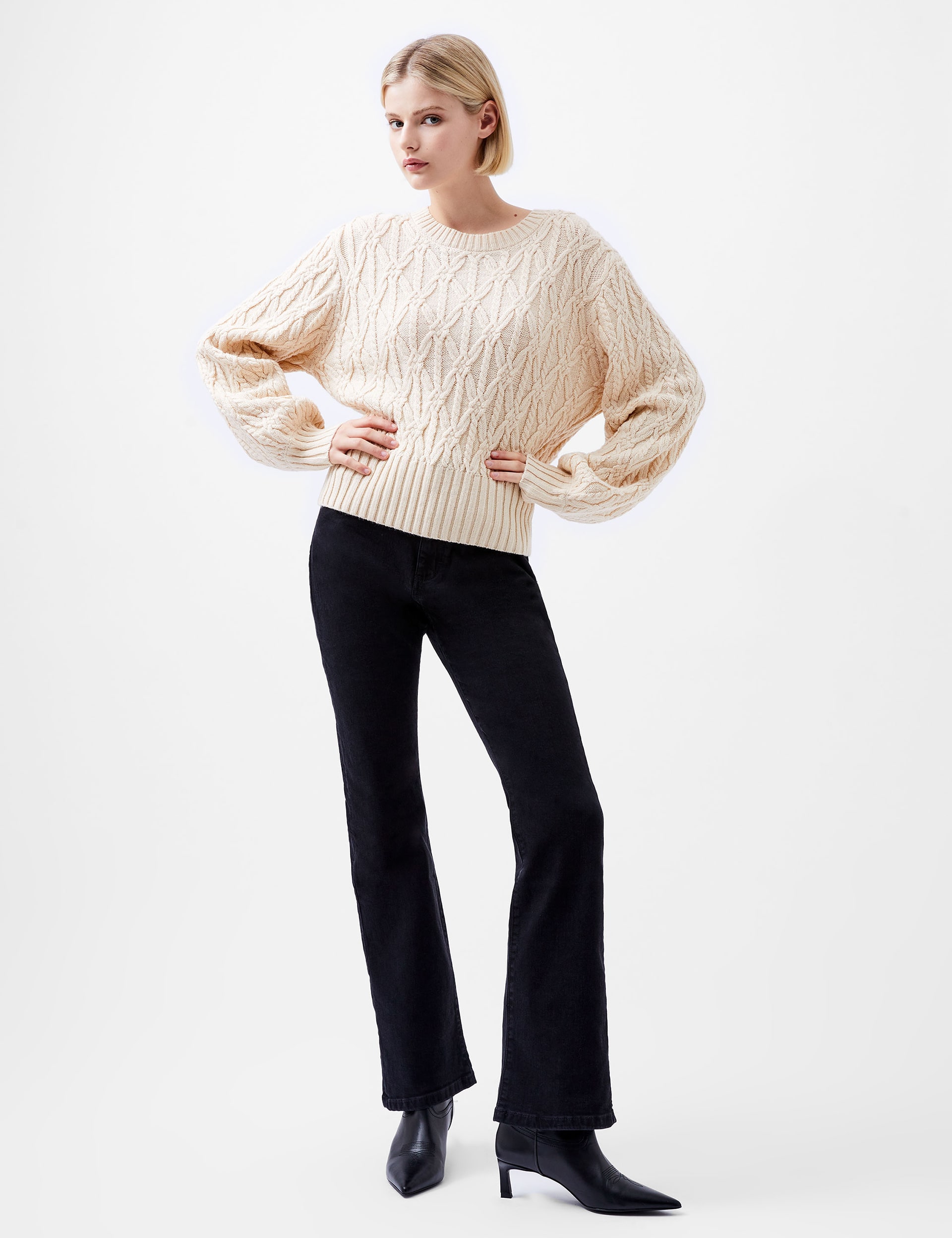 French Connection Women's Layon Jini Jumper - XL - Cream, Cream