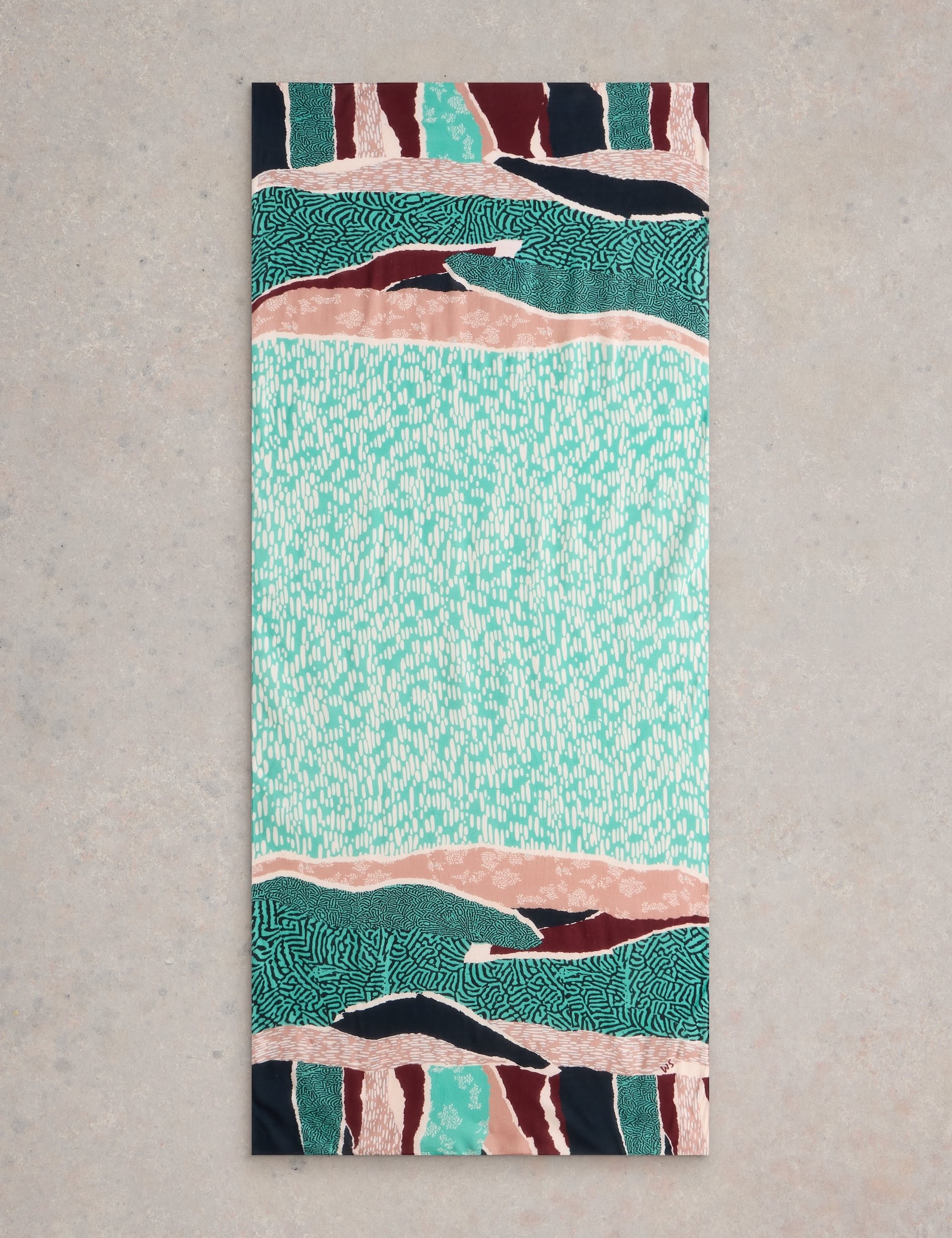 White Stuff Women's Printed Scarf - Teal, Teal