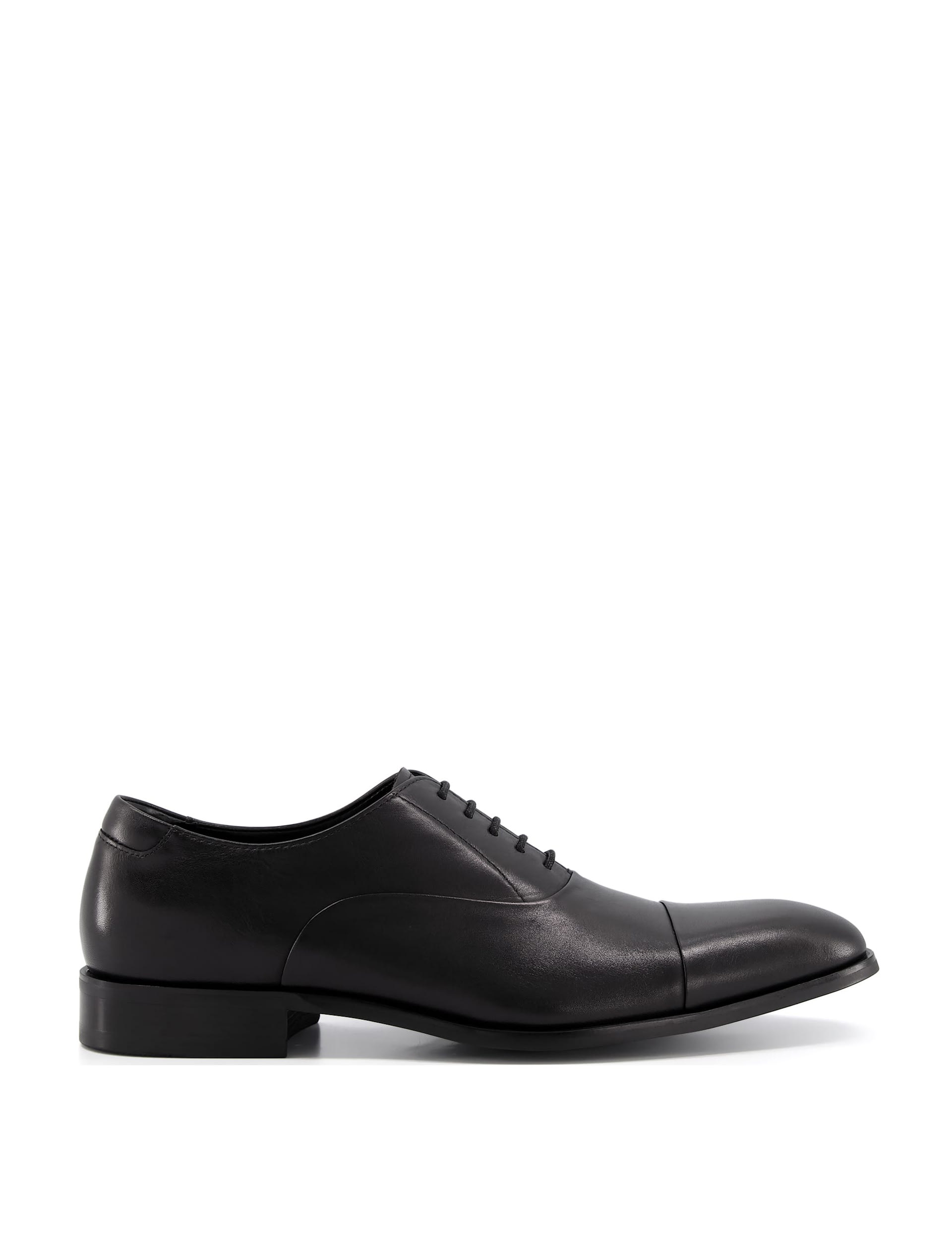 Dune London Men's Leather Oxford Shoes - 8 - Black, Black