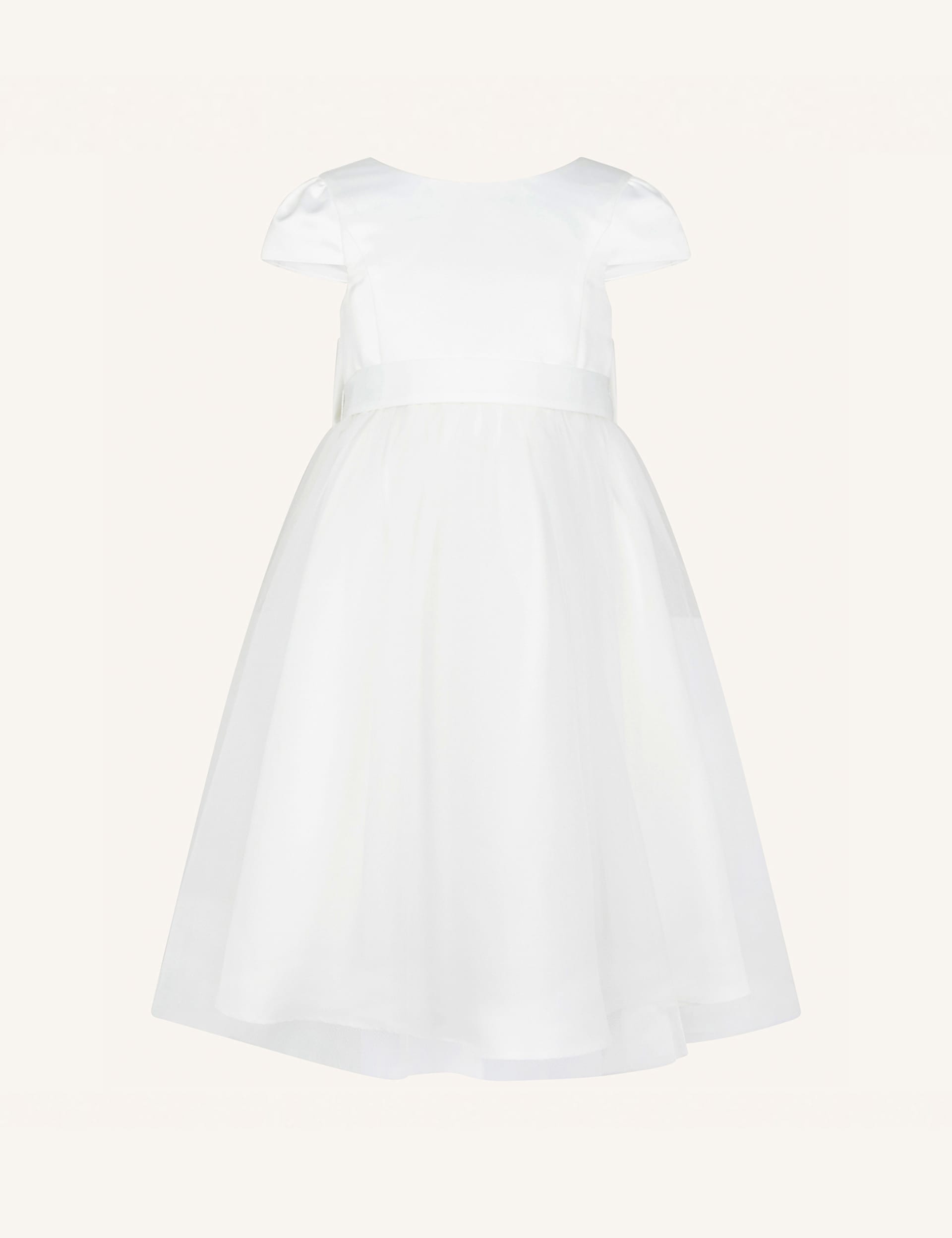 Monsoon Girls Tulle Occasion Dress (3-13 Yrs) - 4y - Natural, Natural