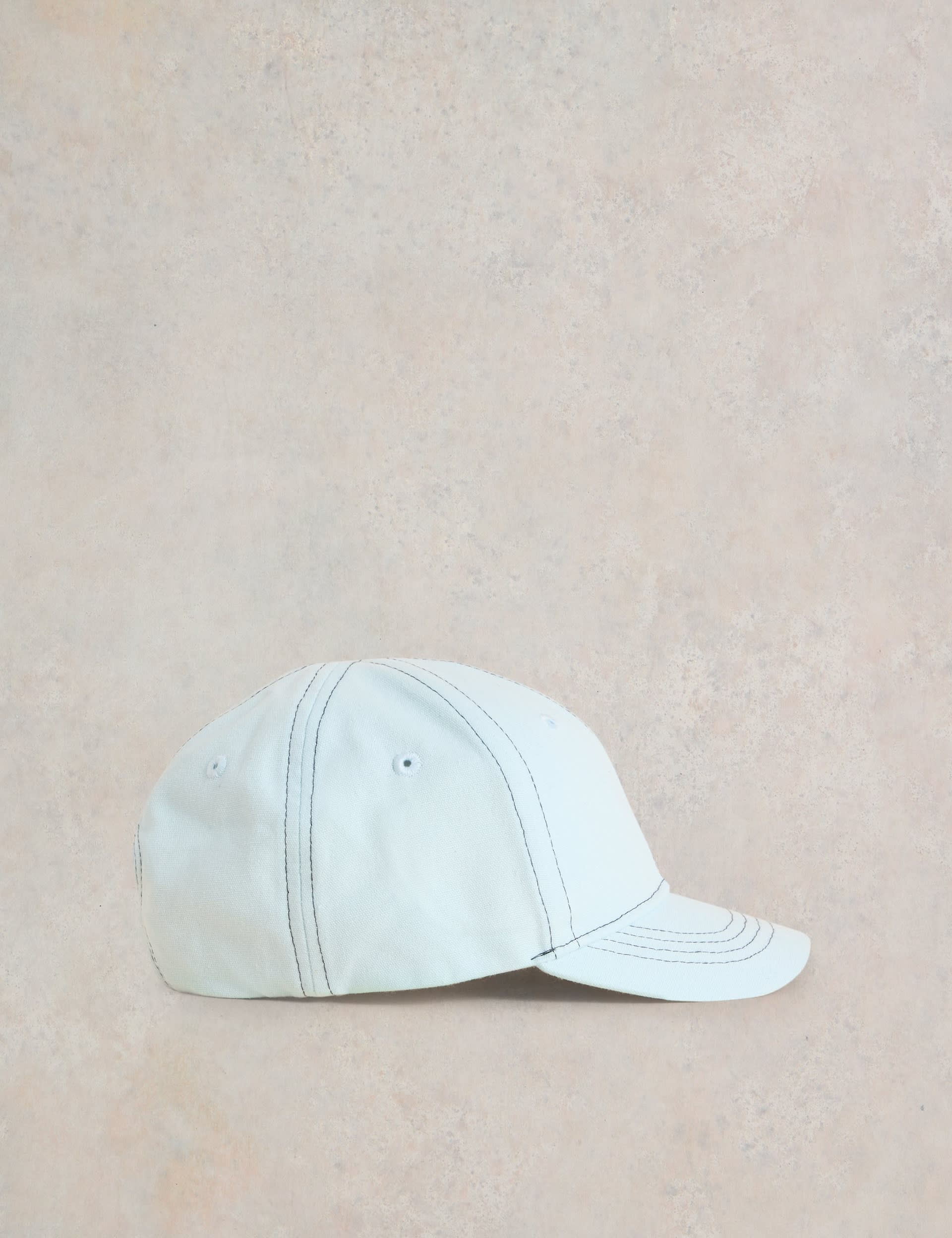 White Stuff Kids Pure Cotton Baseball Cap - M-L - Blue, Blue